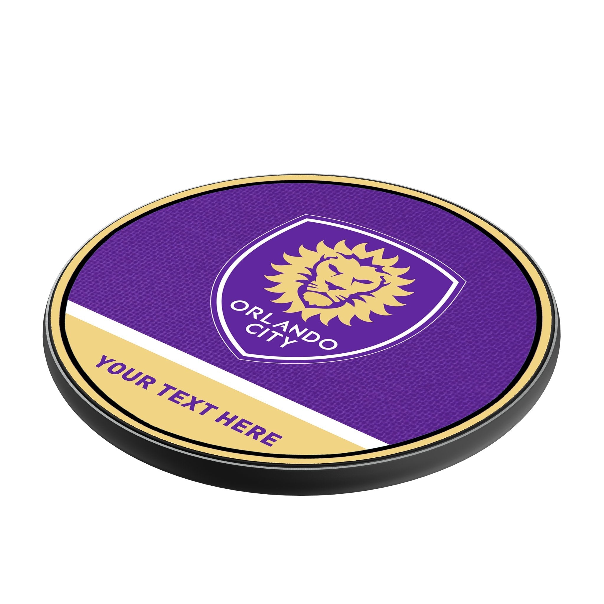 Orlando City Soccer Club Personalized Endzone Solid 15-Watt Wireless Charger
