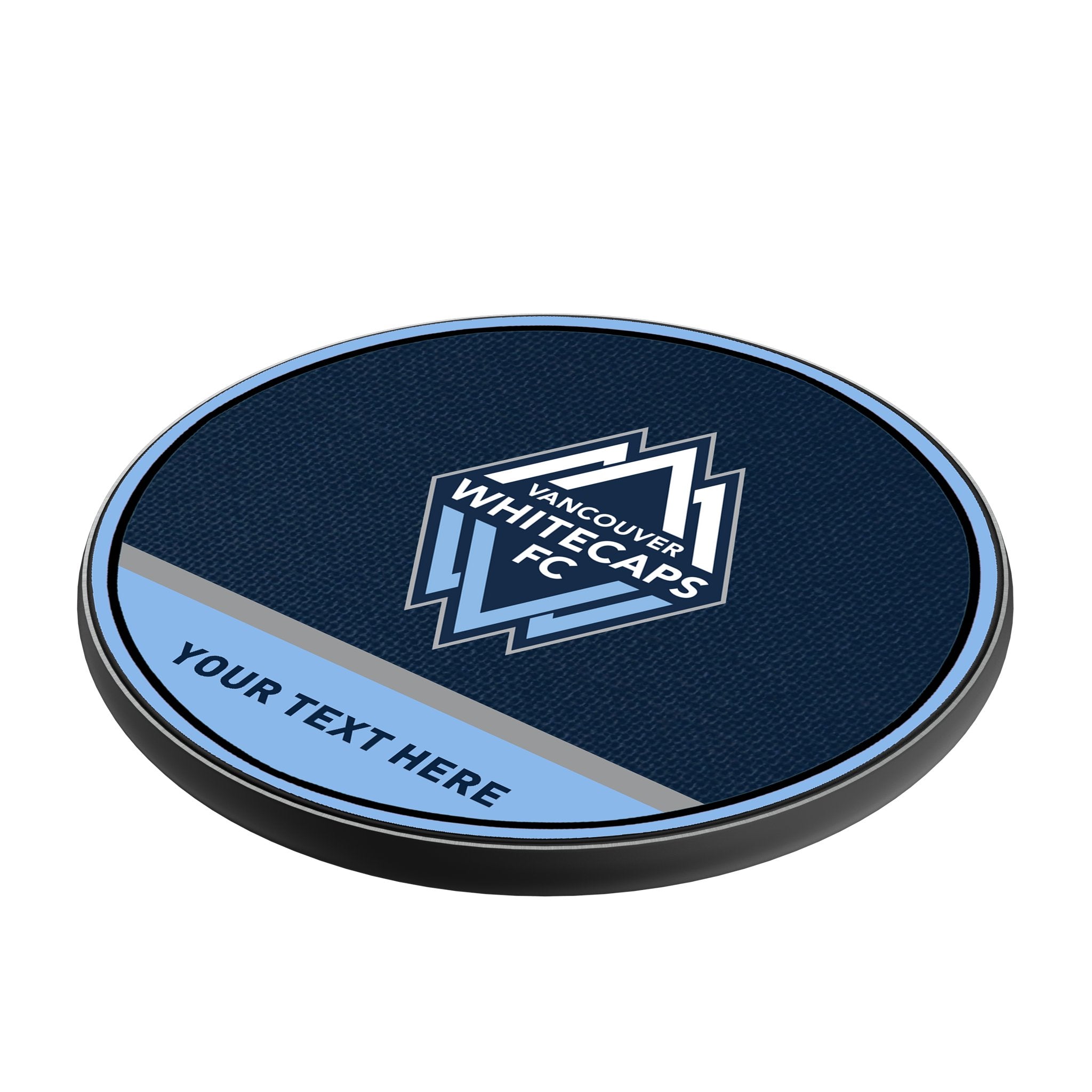 Vancouver Whitecaps Personalized Endzone Solid 15-Watt Wireless Charger