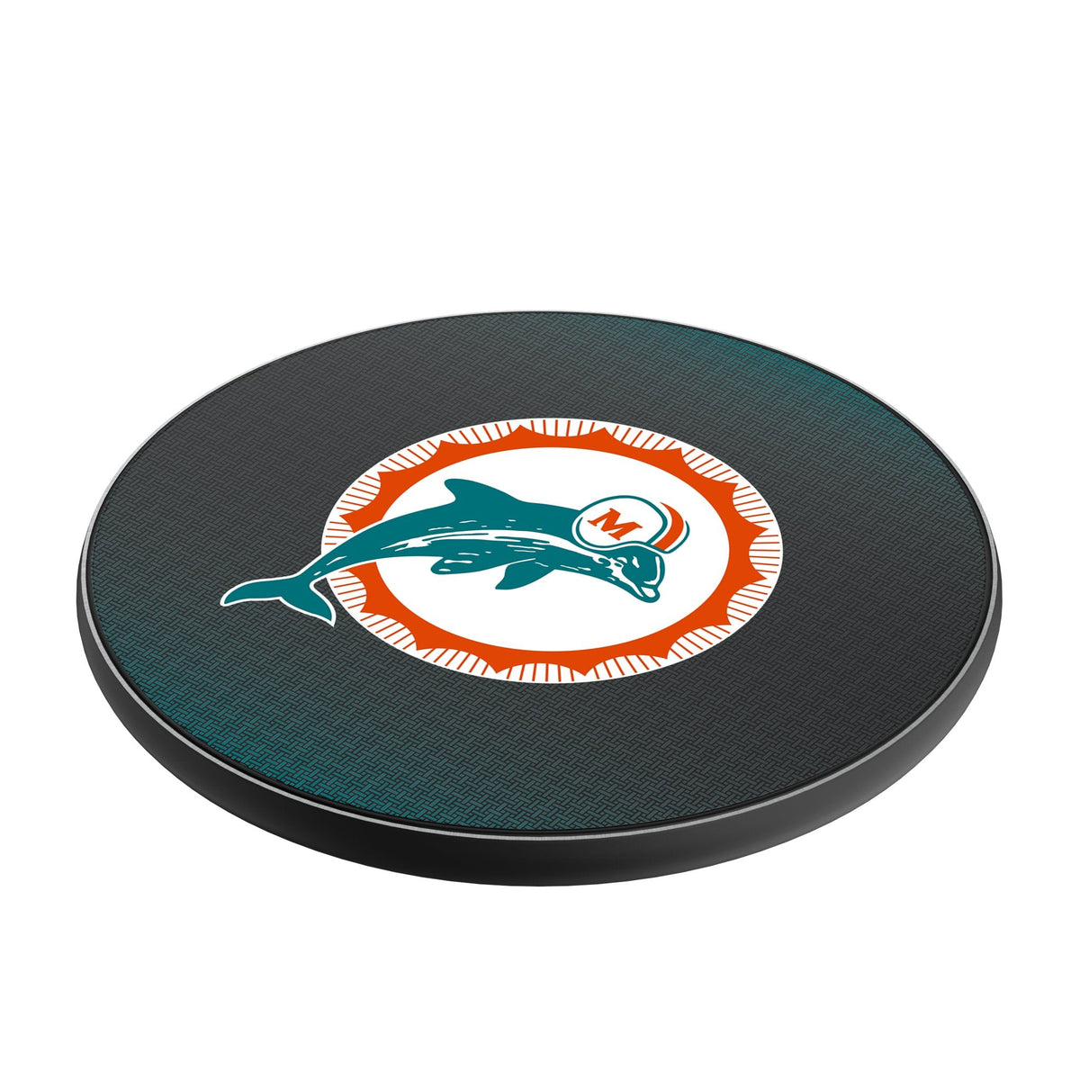 Miami Dolphins 1966-1973 Historic Collection Linen 15-Watt Wireless Charger 2