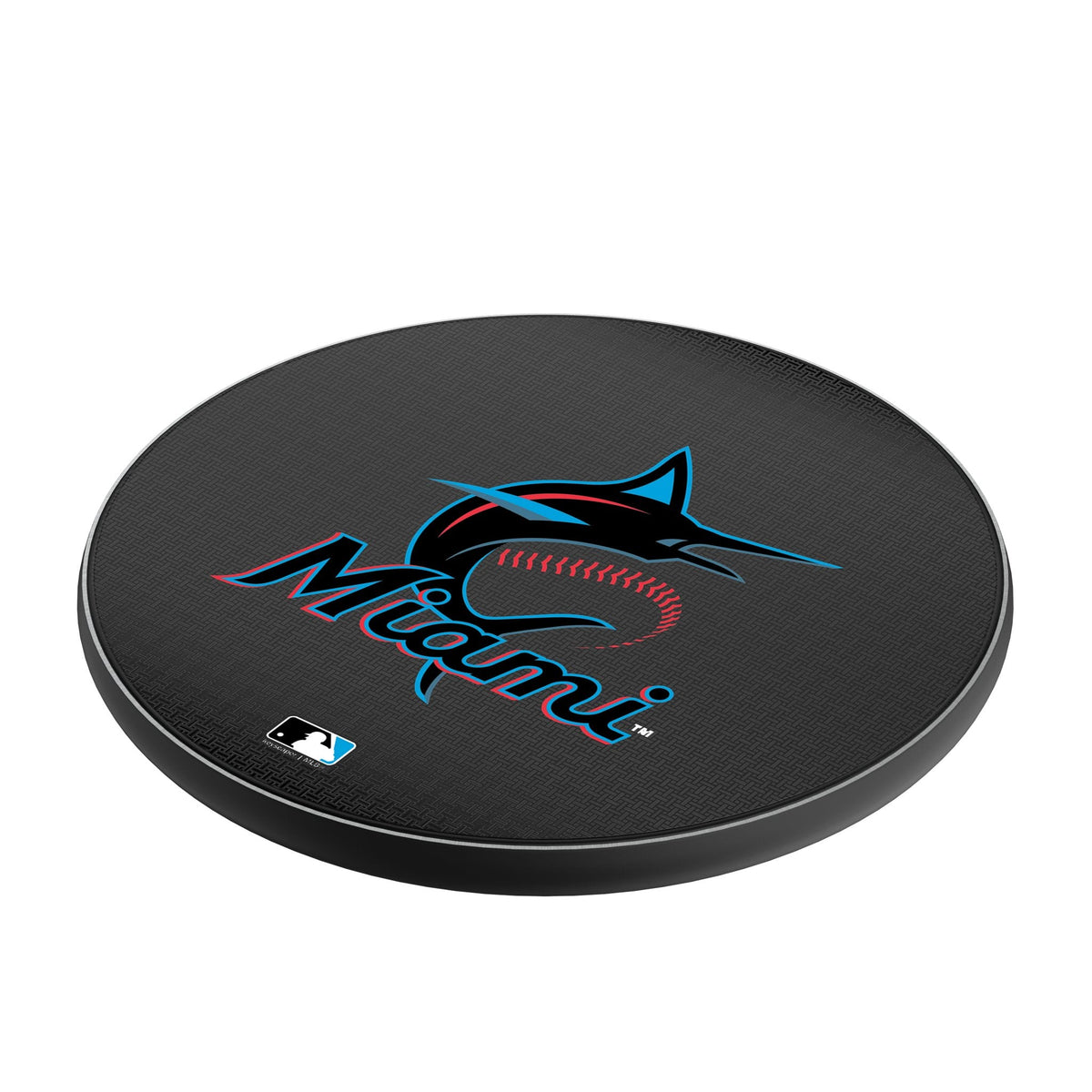 Miami Marlins Linen 15-Watt Wireless Charger 2
