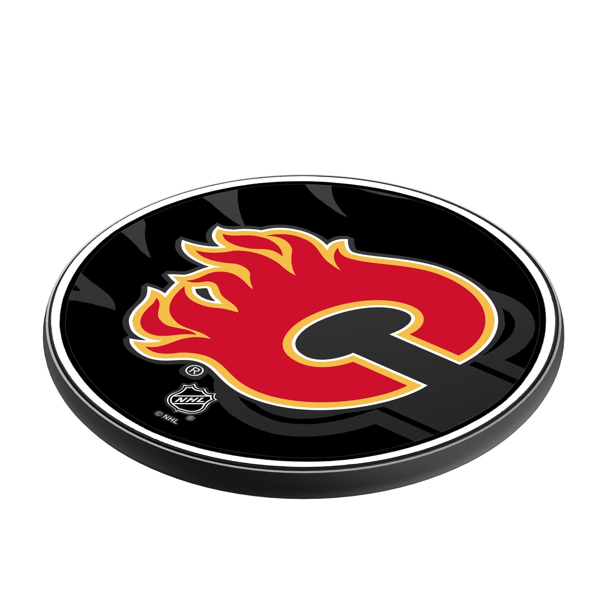 Calgary Flames Monocolor Tilt 15-Watt Wireless Charger