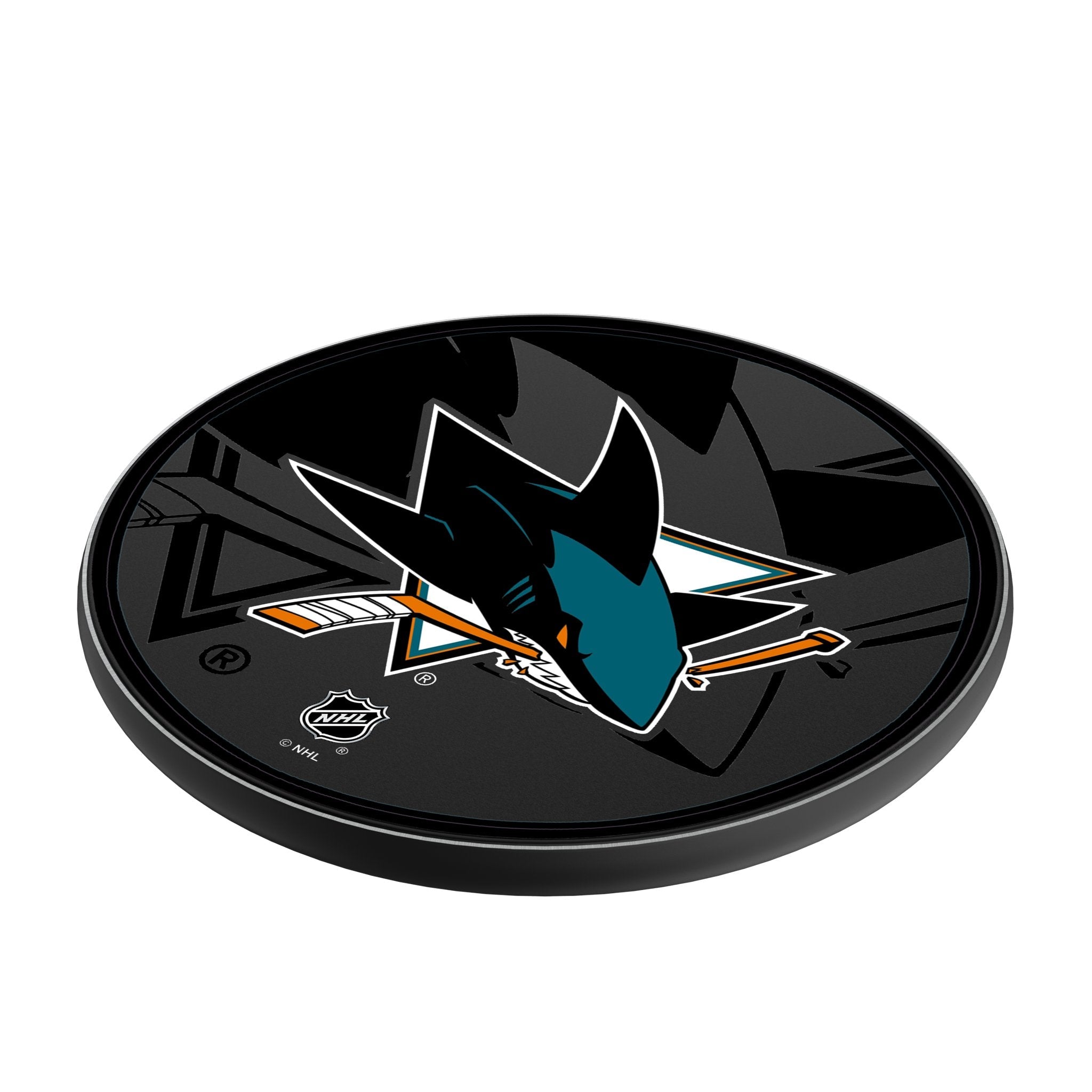 San Jose Sharks Monocolor Tilt 15-Watt Wireless Charger