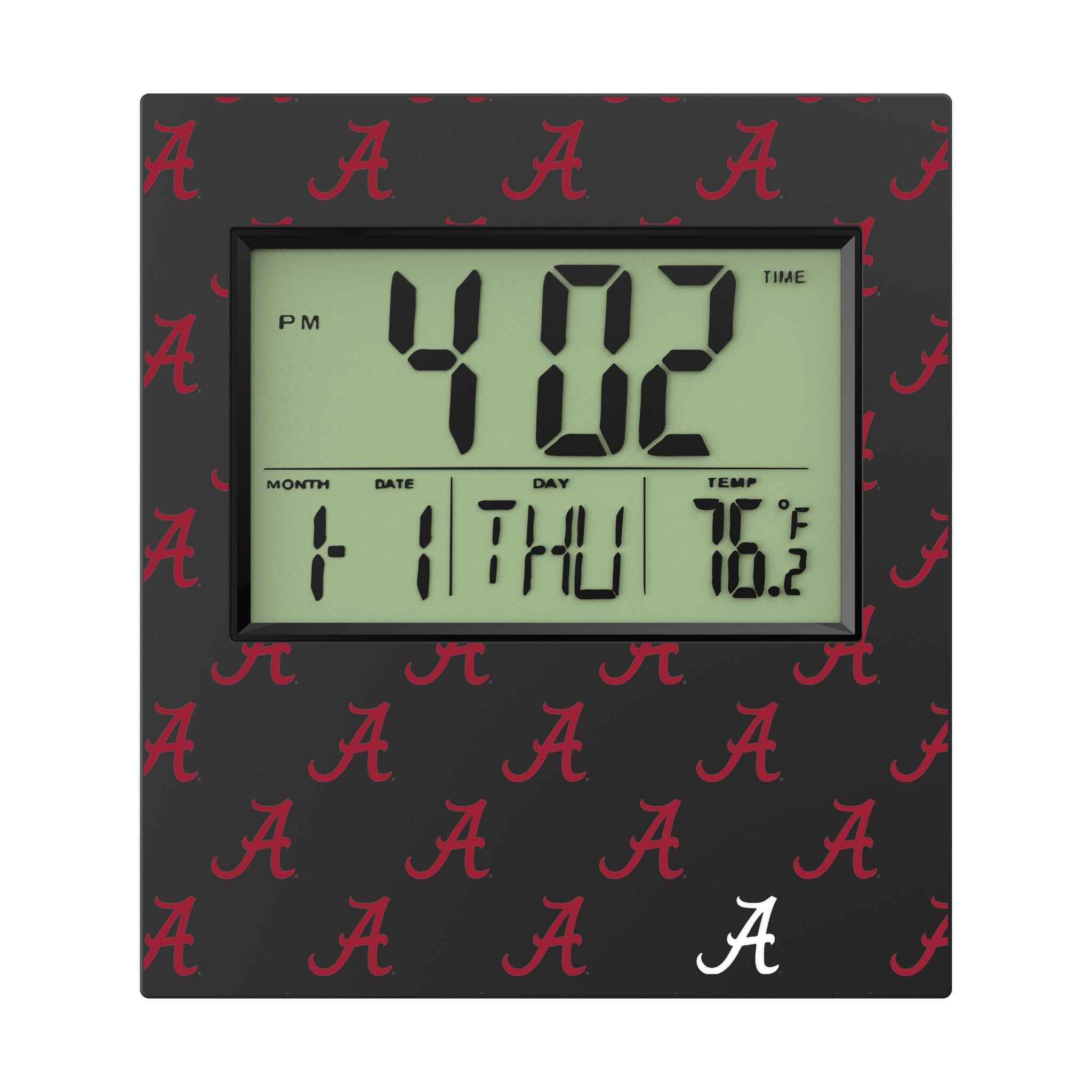 University of Alabama Crimson Tide Script A Fashion Pattern Wall Clock 2