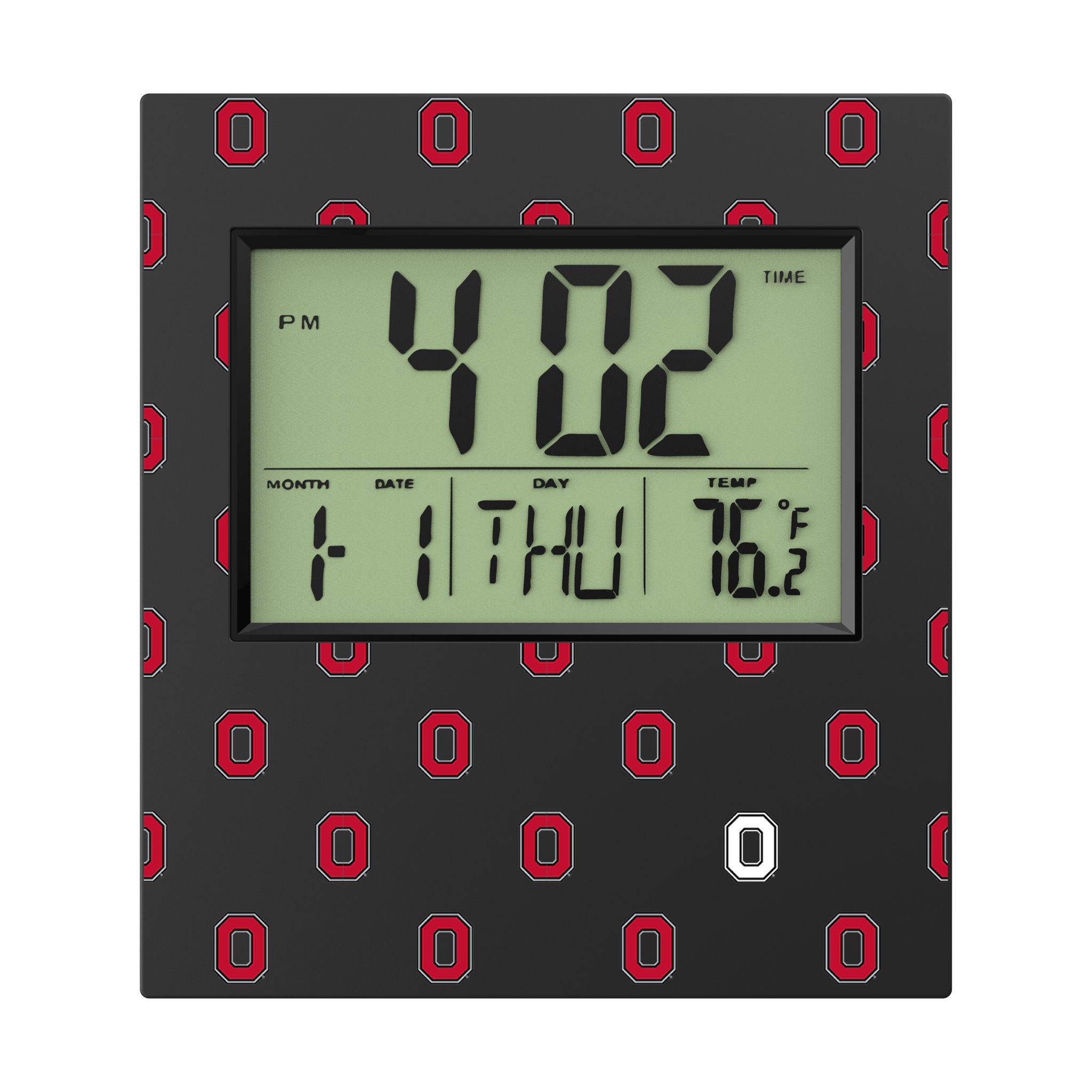 Ohio State University Buckeyes Fashion Pattern Wall Clock