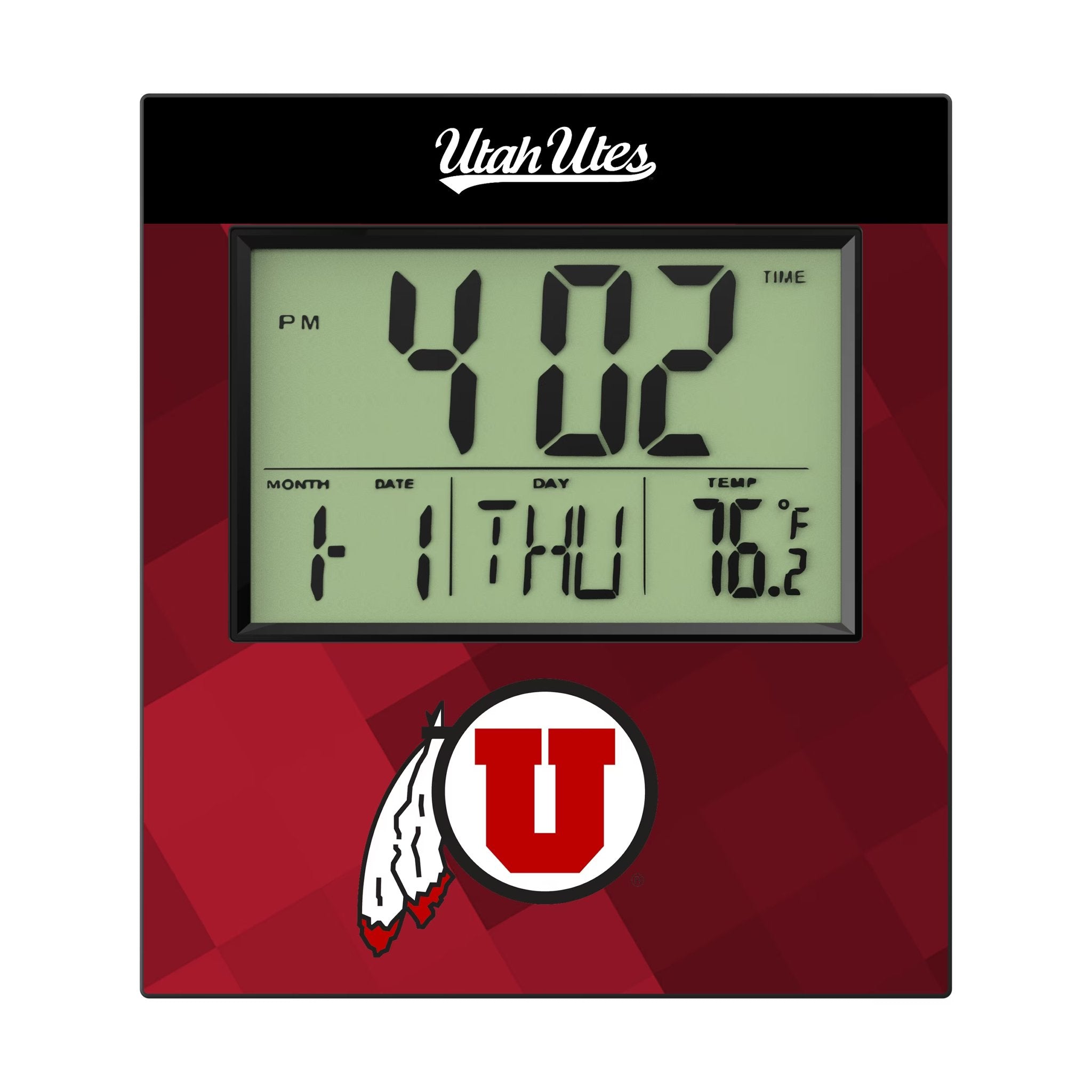 University of Utah Utes Color Block Wall Clock 2
