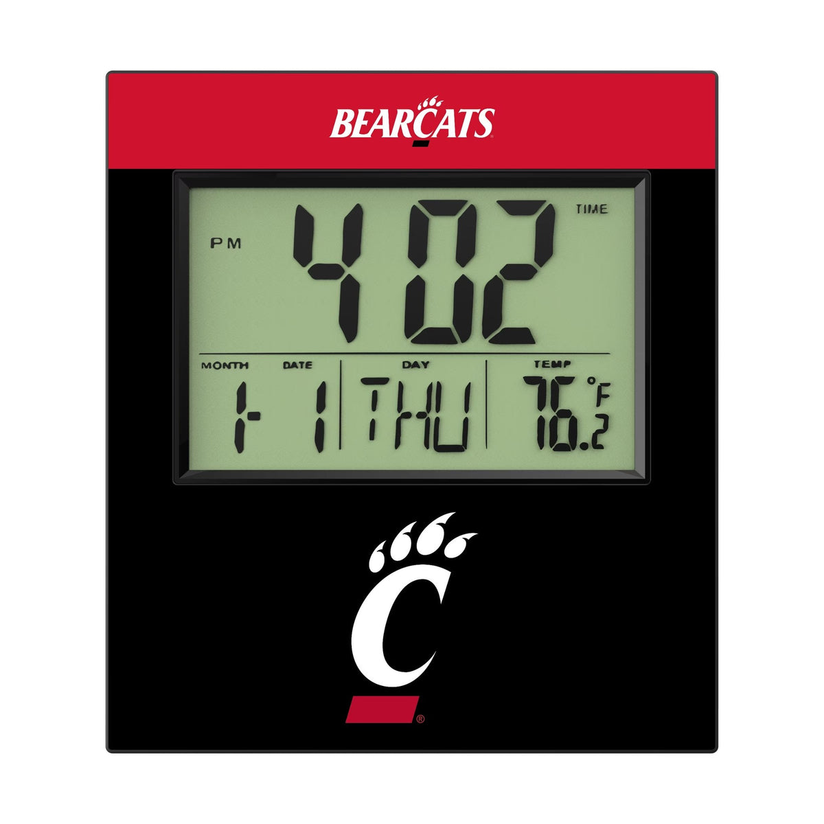 University of Cincinnati Bearcats Color Block Wall Clock 2