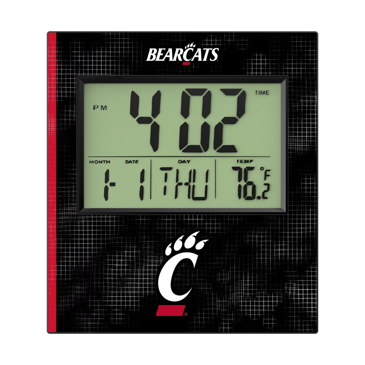 University of Cincinnati Bearcats Hatch Wall Clock
