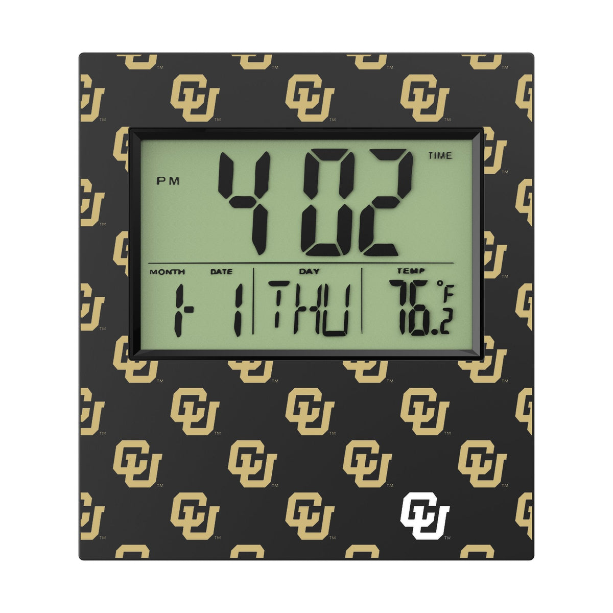 University of Colorado Buffaloes Fashion Pattern Wall Clock