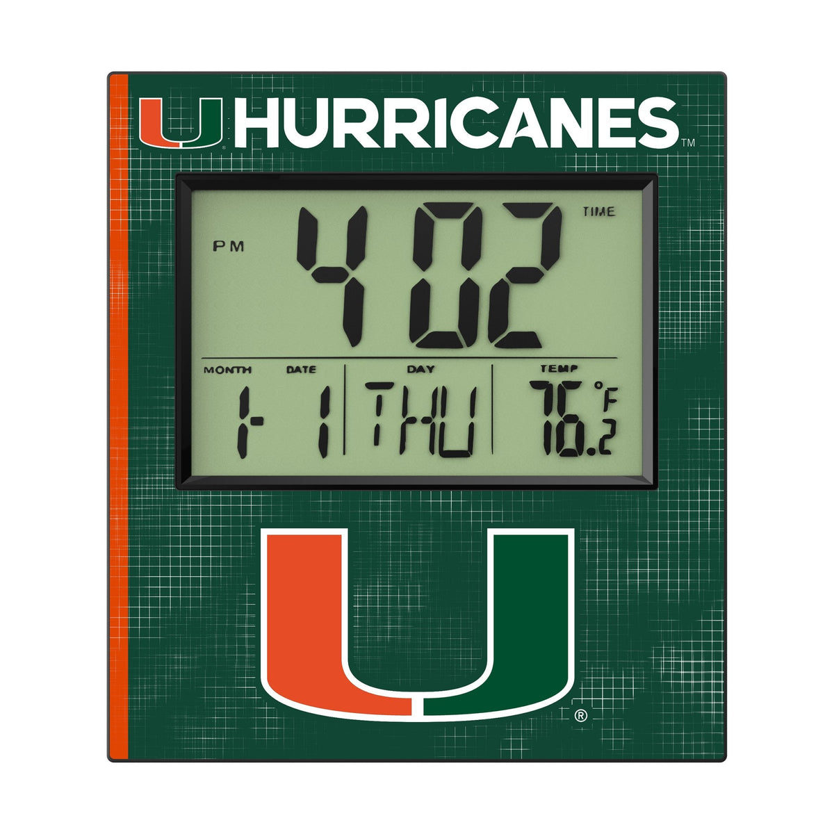 University of Miami Hurricanes Hatch Wall Clock 2