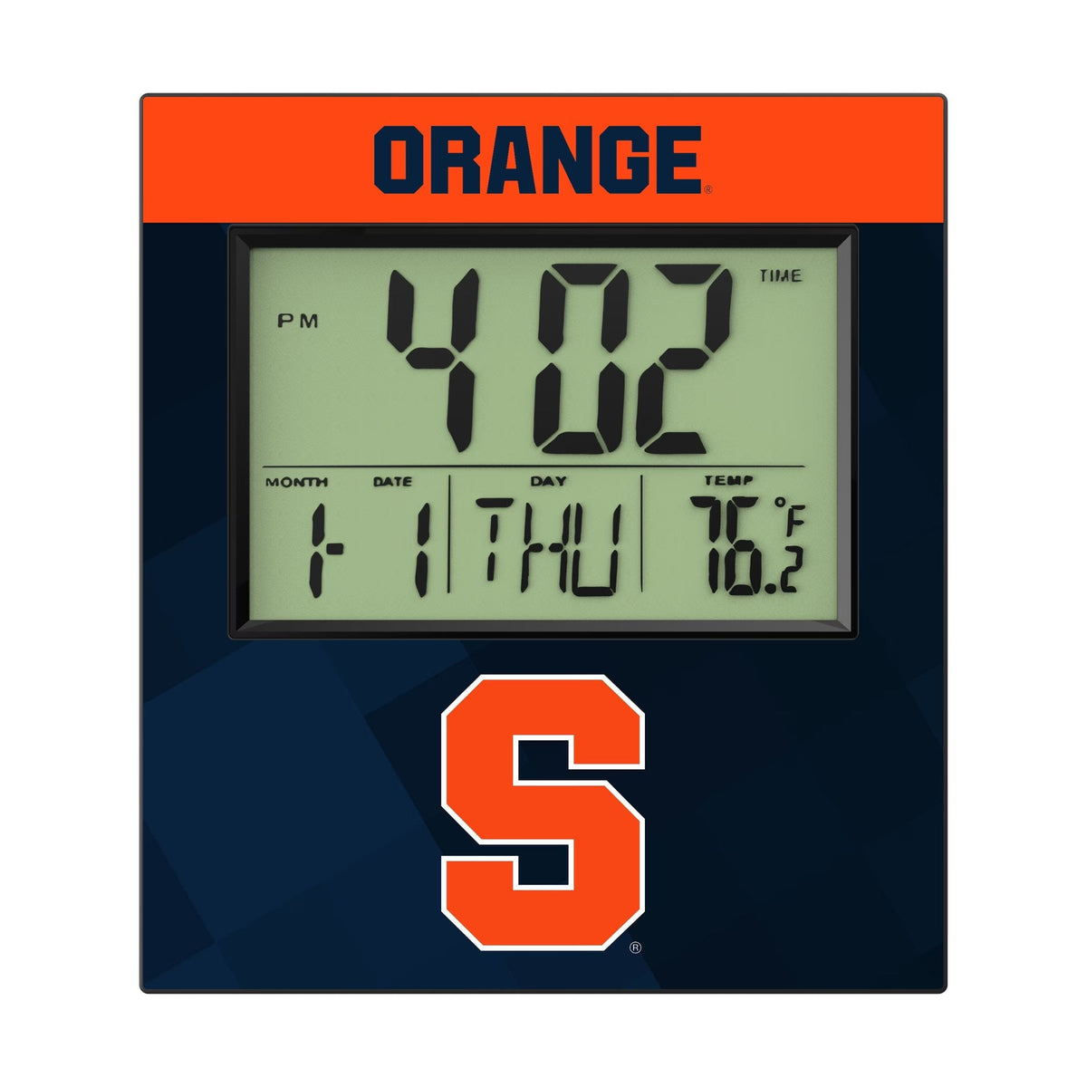 Syracuse University Orange Color Block Wall Clock 2