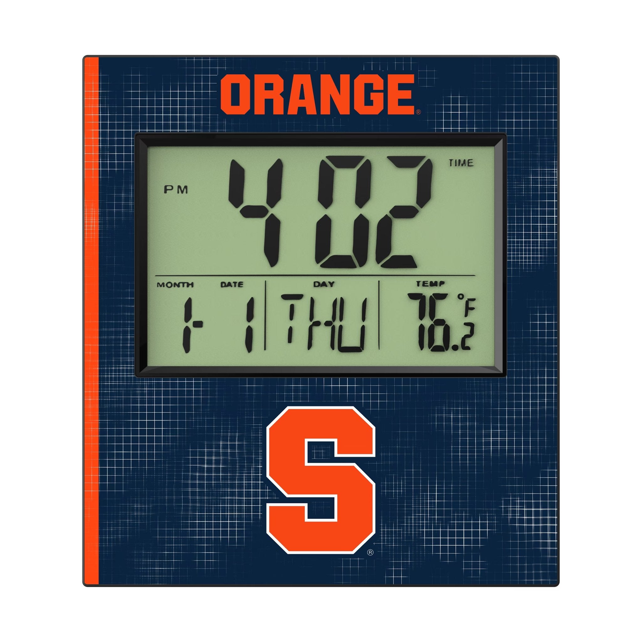 Syracuse University Orange Hatch Wall Clock 2