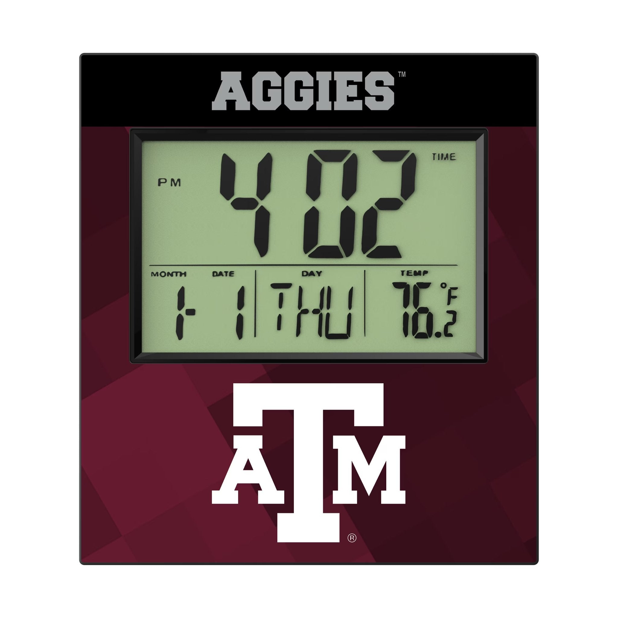 Texas A&M University Aggies Color Block Wall Clock