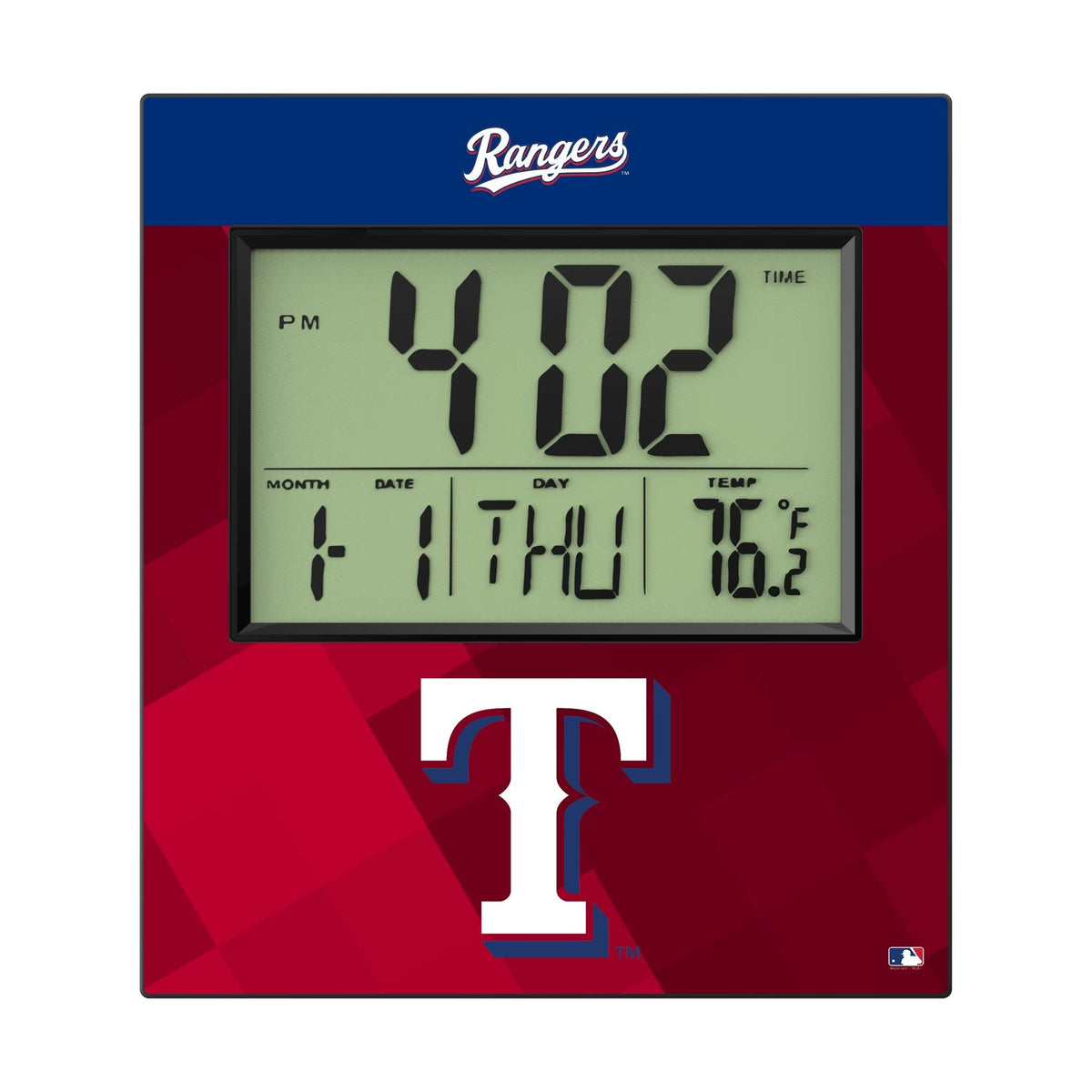 Texas Rangers Color Block Wall Clock