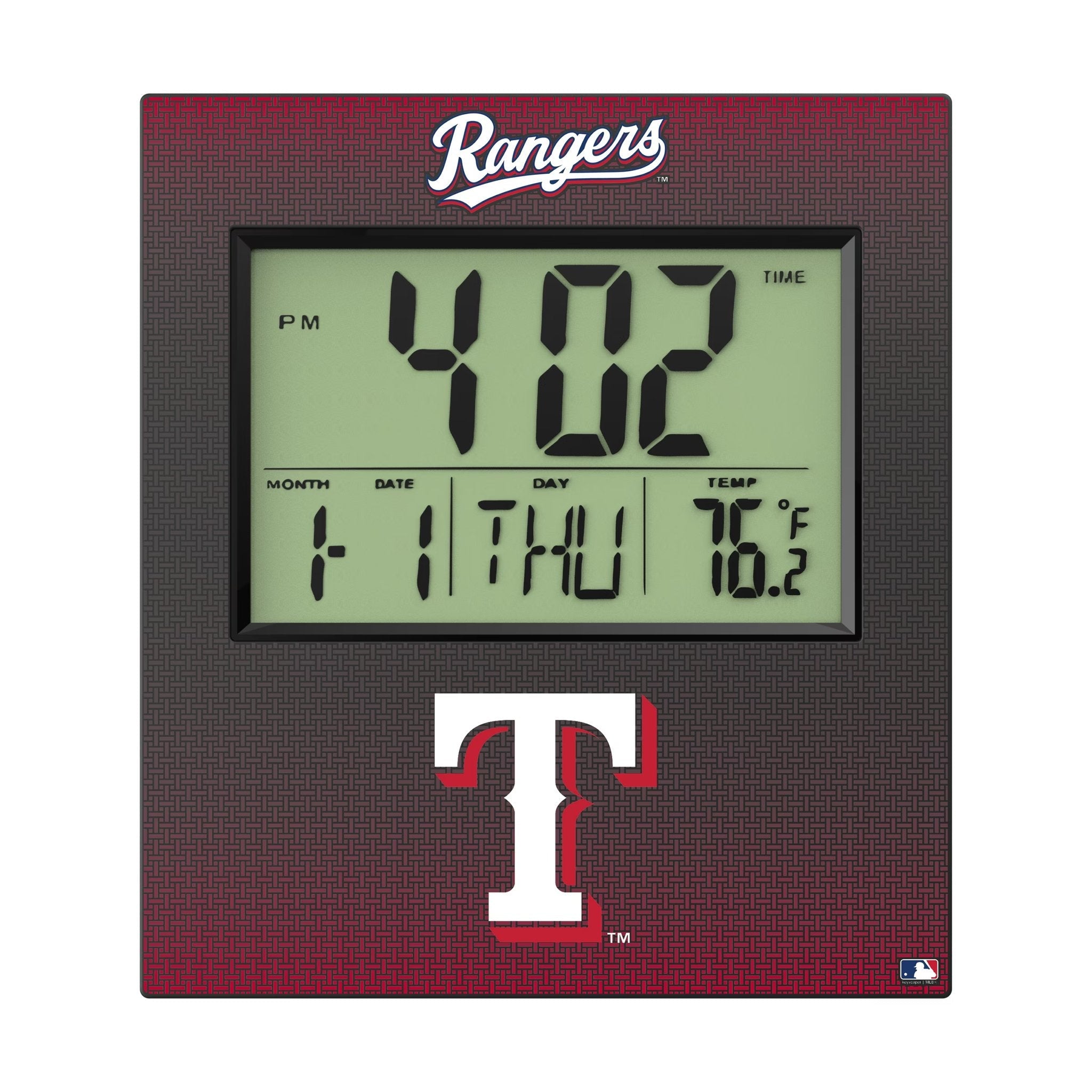 Texas Rangers Linen Wall Clock