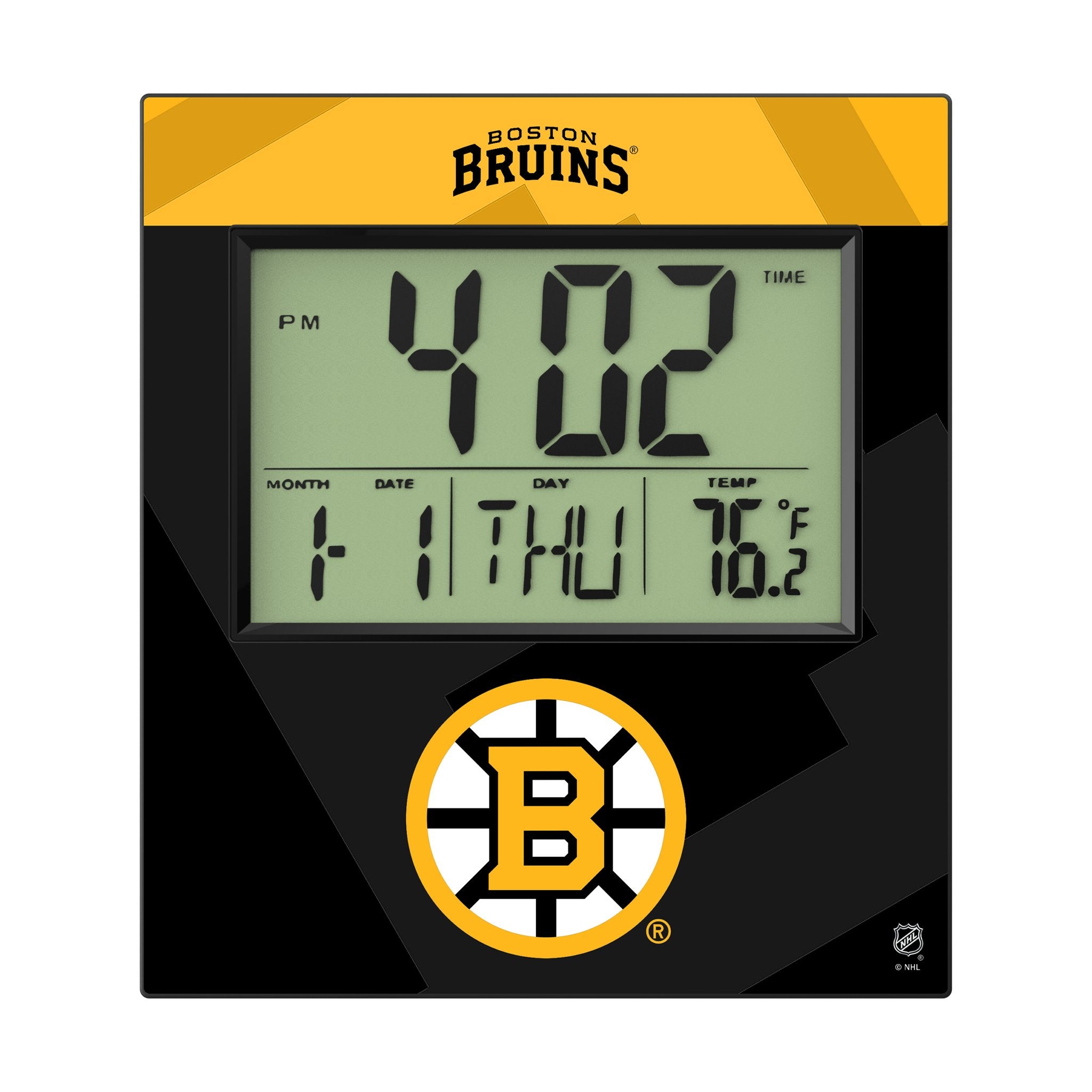 Boston Bruins Color Block Wall Clock