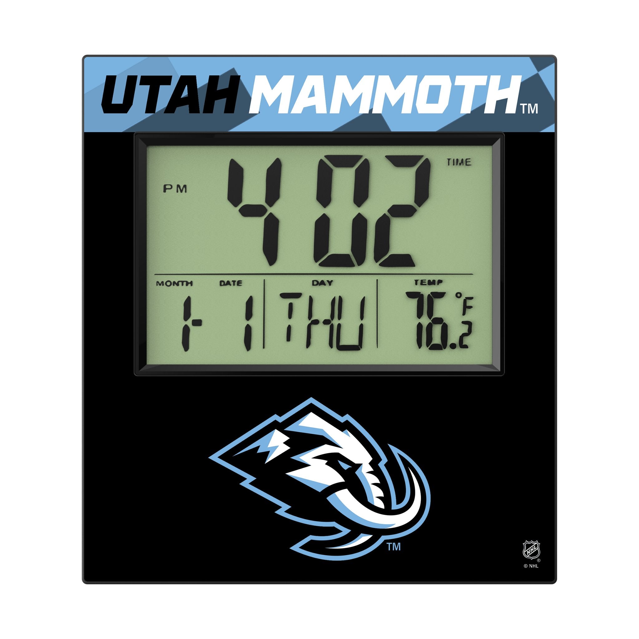 Utah Mammoth Color Block Wall Clock