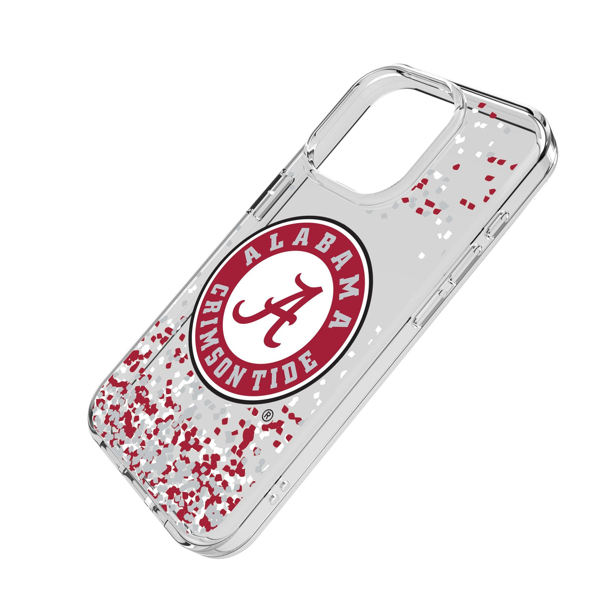University of Alabama Crimson Tide Confetti Clear Phone Case for Apple iPhone 2