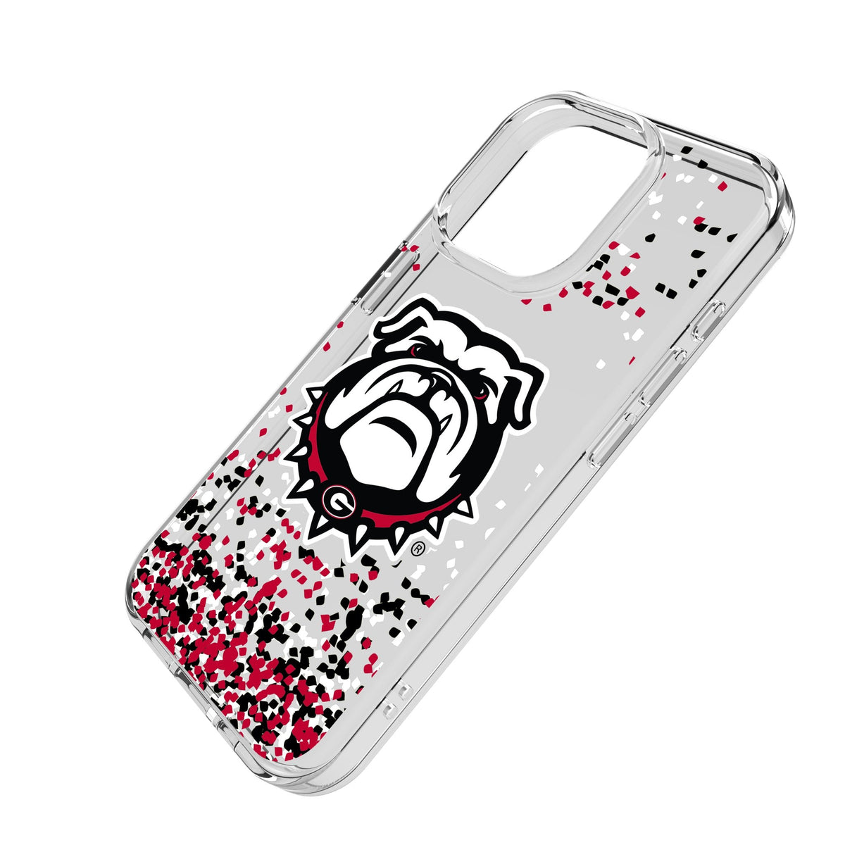 University of Georgia Bulldogs Uga Confetti Clear Phone Case for Apple iPhone 2