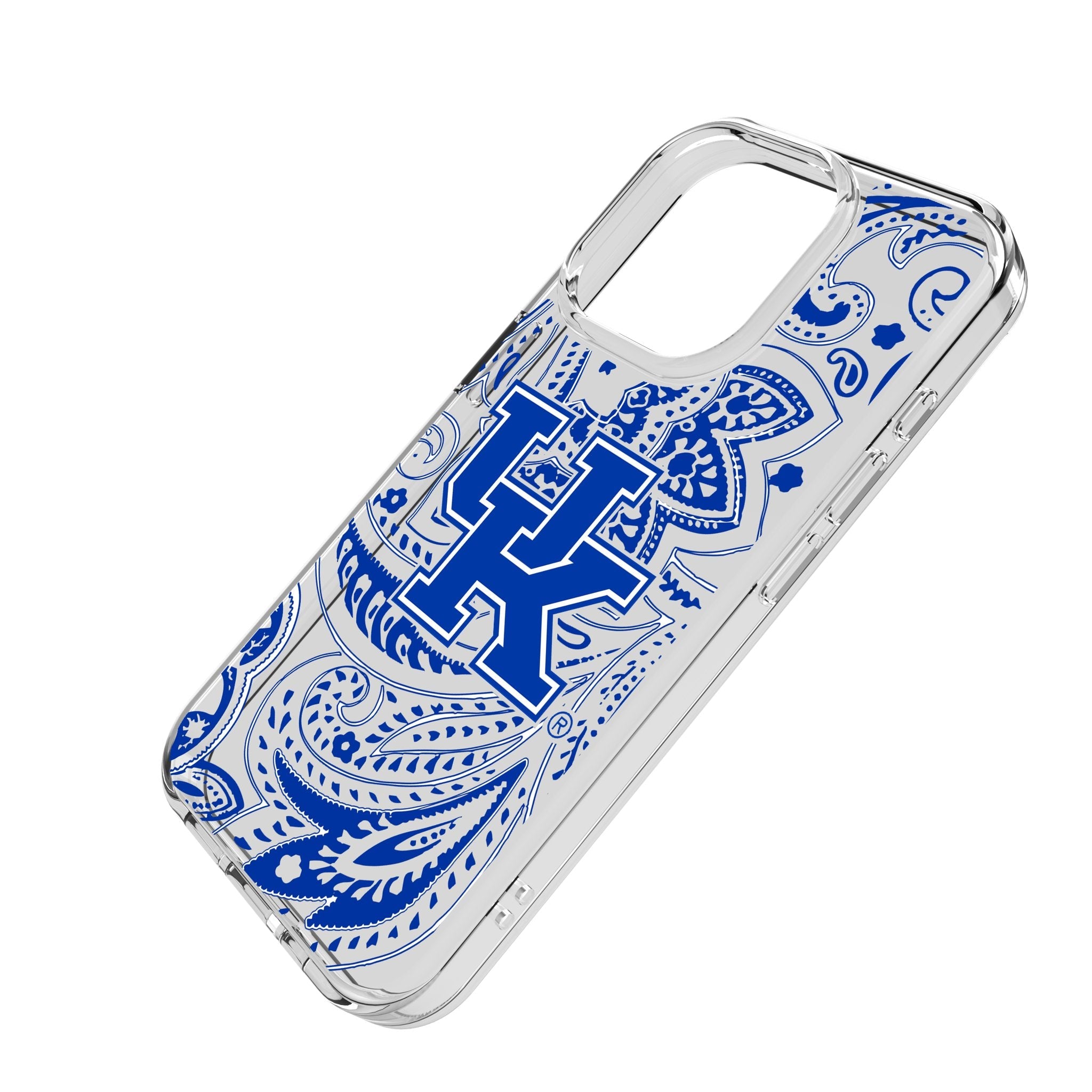 University of Kentucky Wildcats Paisley Clear Phone Case for Apple iPhone