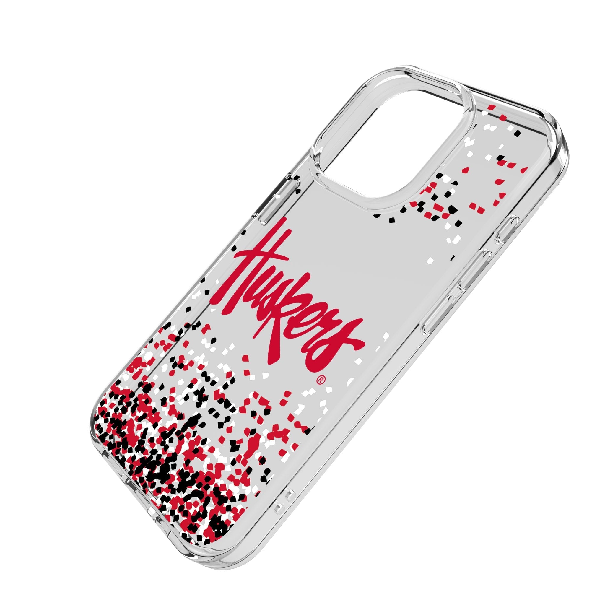University of Nebraska Huskers Confetti Clear Phone Case for Apple iPhone 2