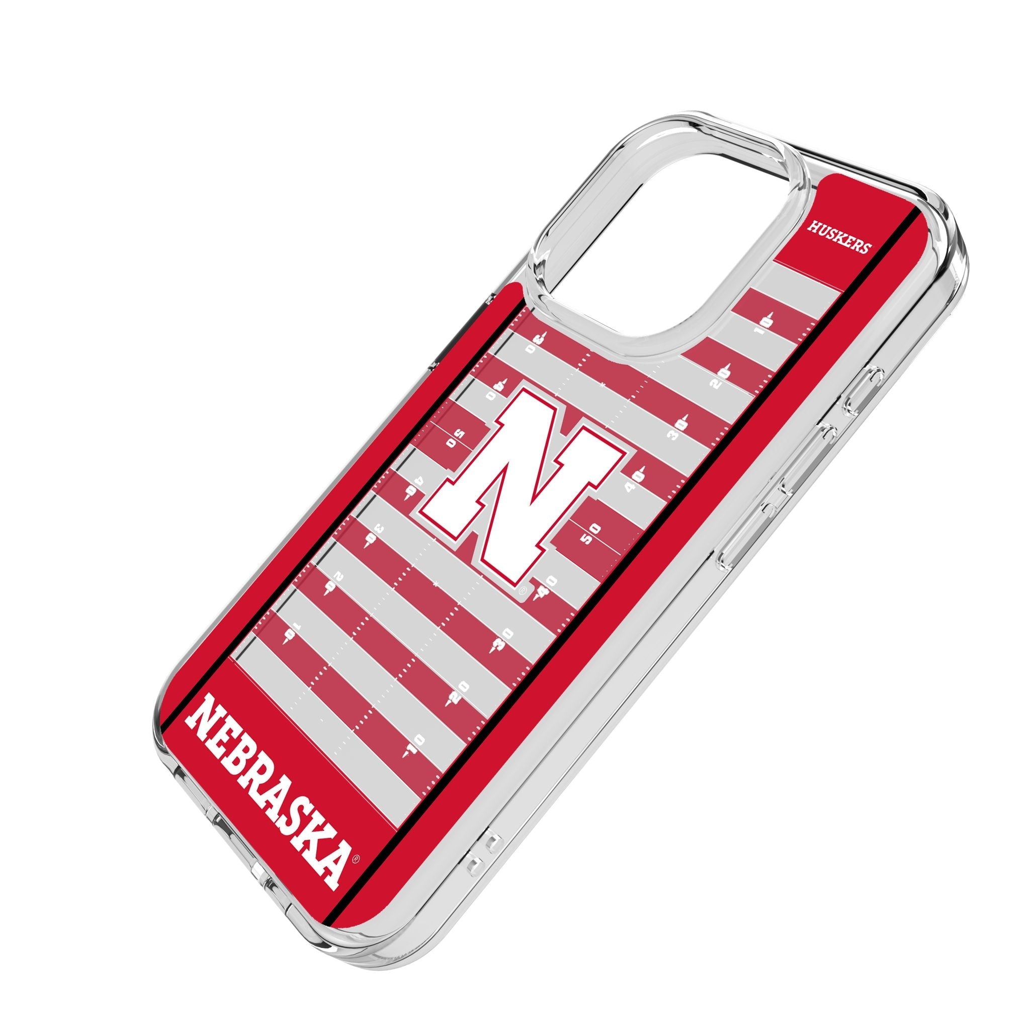 University of Nebraska Huskers Block N Field Clear Phone Case for Apple iPhone