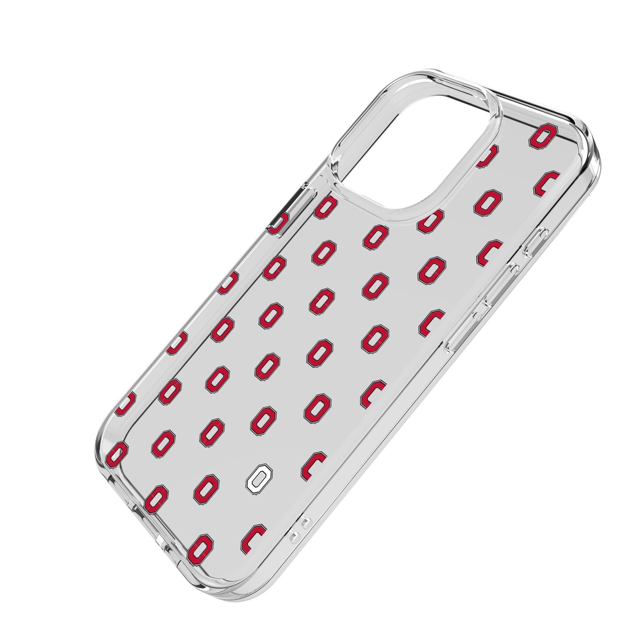 Ohio State University Buckeyes Fashion Pattern Clear Phone Case for Apple iPhone