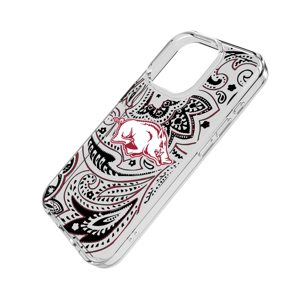University of Arkansas Fayetteville Razorbacks Paisley Clear Phone Case for Apple iPhone 2