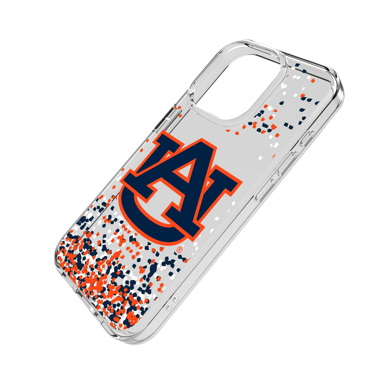 University of Auburn Tigers Confetti Clear Phone Case for Apple iPhone