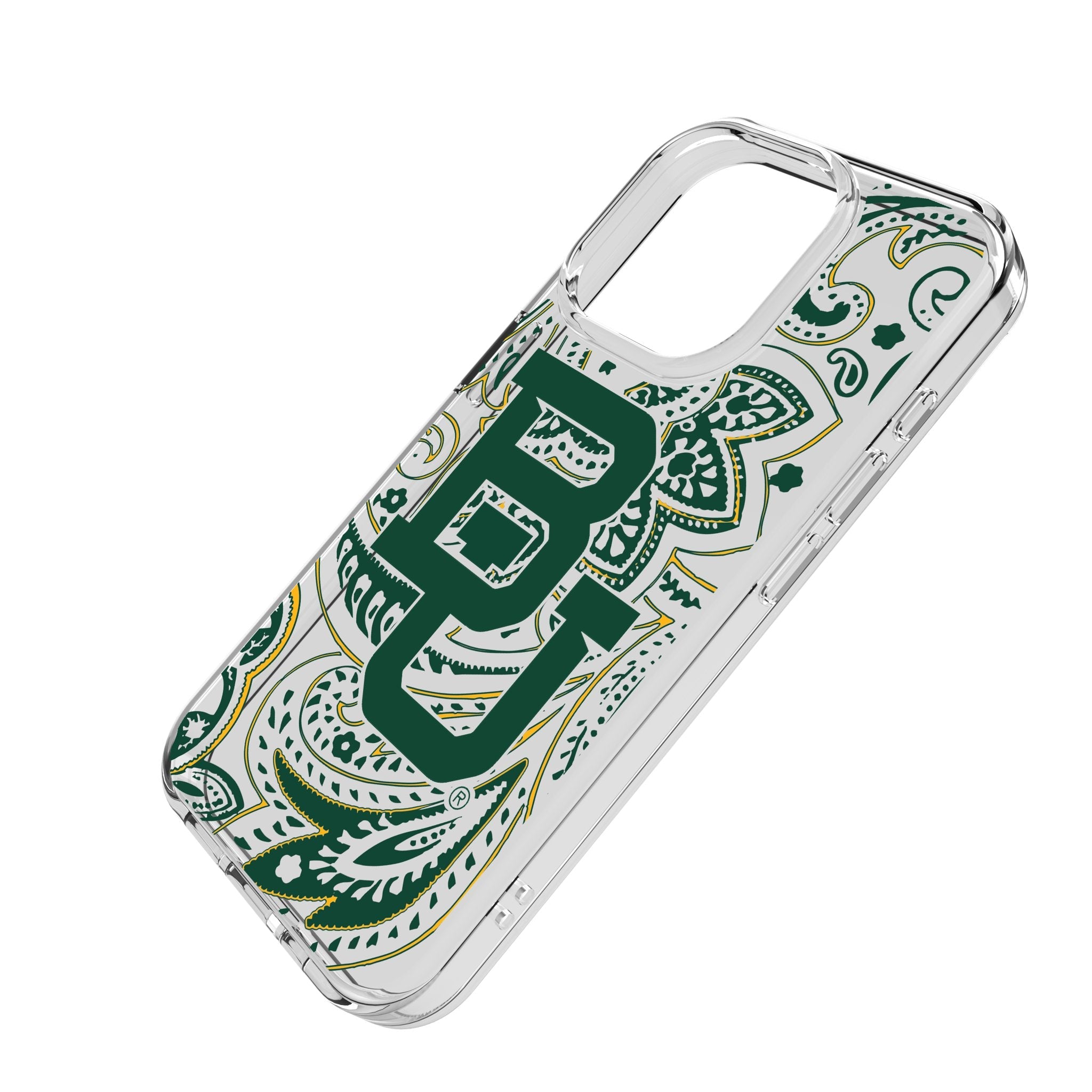 Baylor University Bears Paisley Clear Phone Case for Apple iPhone 2