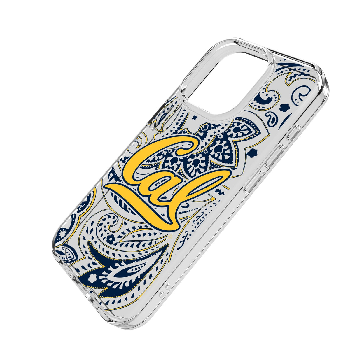 University of California Berkeley Golden Bears Paisley Clear Phone Case for Apple iPhone 2