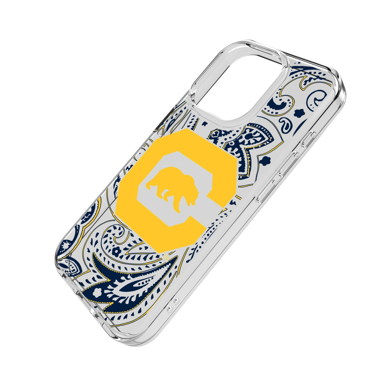 University of California Berkeley Golden Bears Paisley Clear Phone Case for Apple iPhone