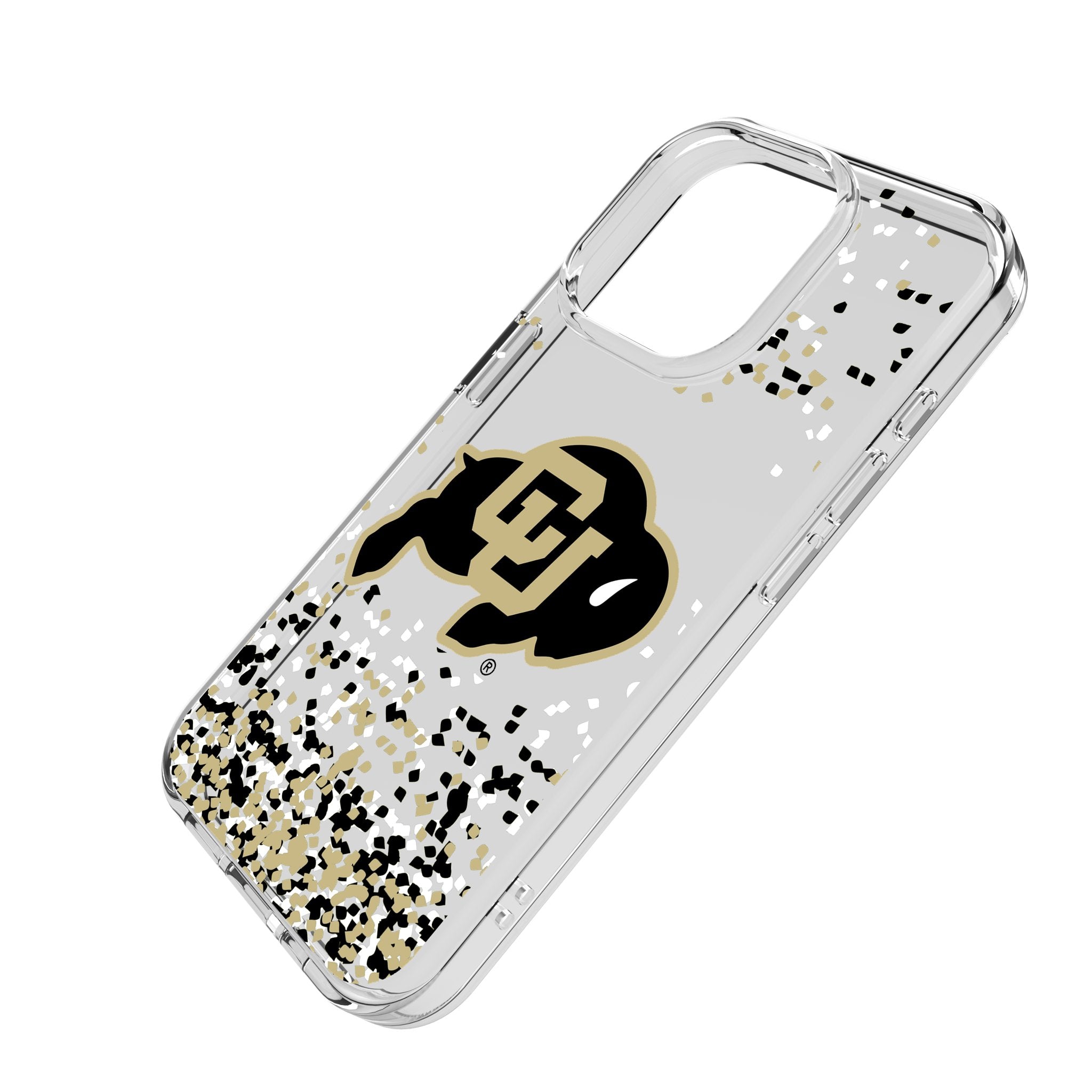 University of Colorado Buffaloes Confetti Clear Phone Case for Apple iPhone 2