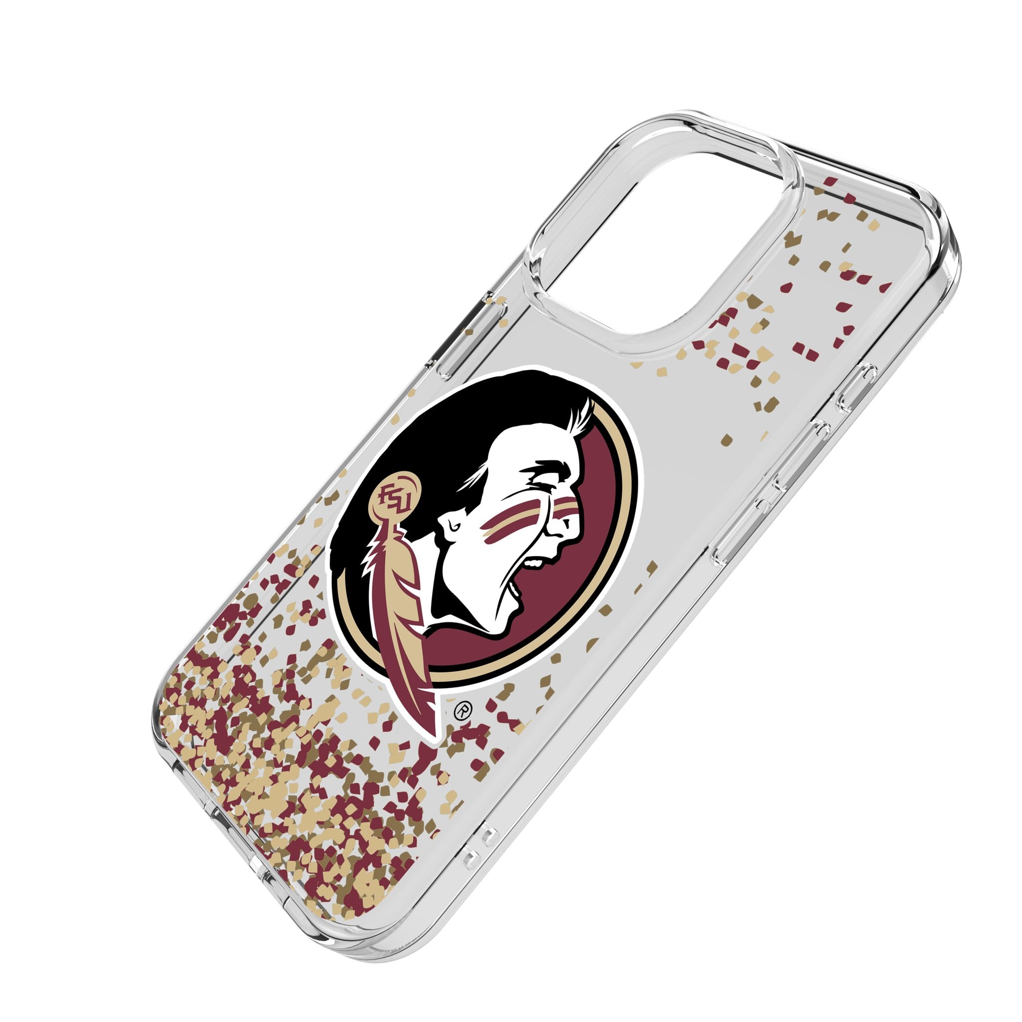 Florida State University Seminoles Confetti Clear Phone Case for Apple iPhone 2