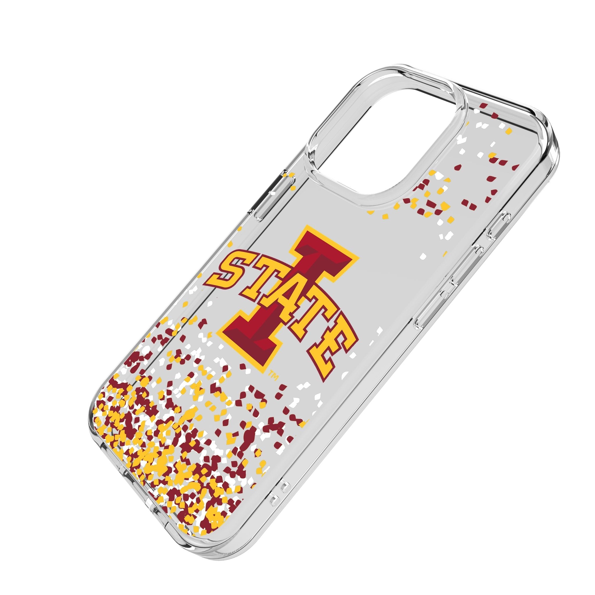 Iowa State University Cyclones Confetti Clear Phone Case for Apple iPhone 2