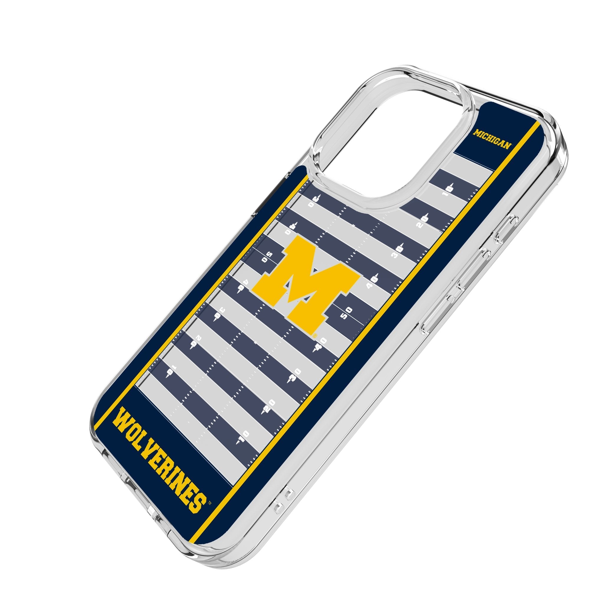 University of Michigan Wolverines Field Clear Phone Case for Apple iPhone