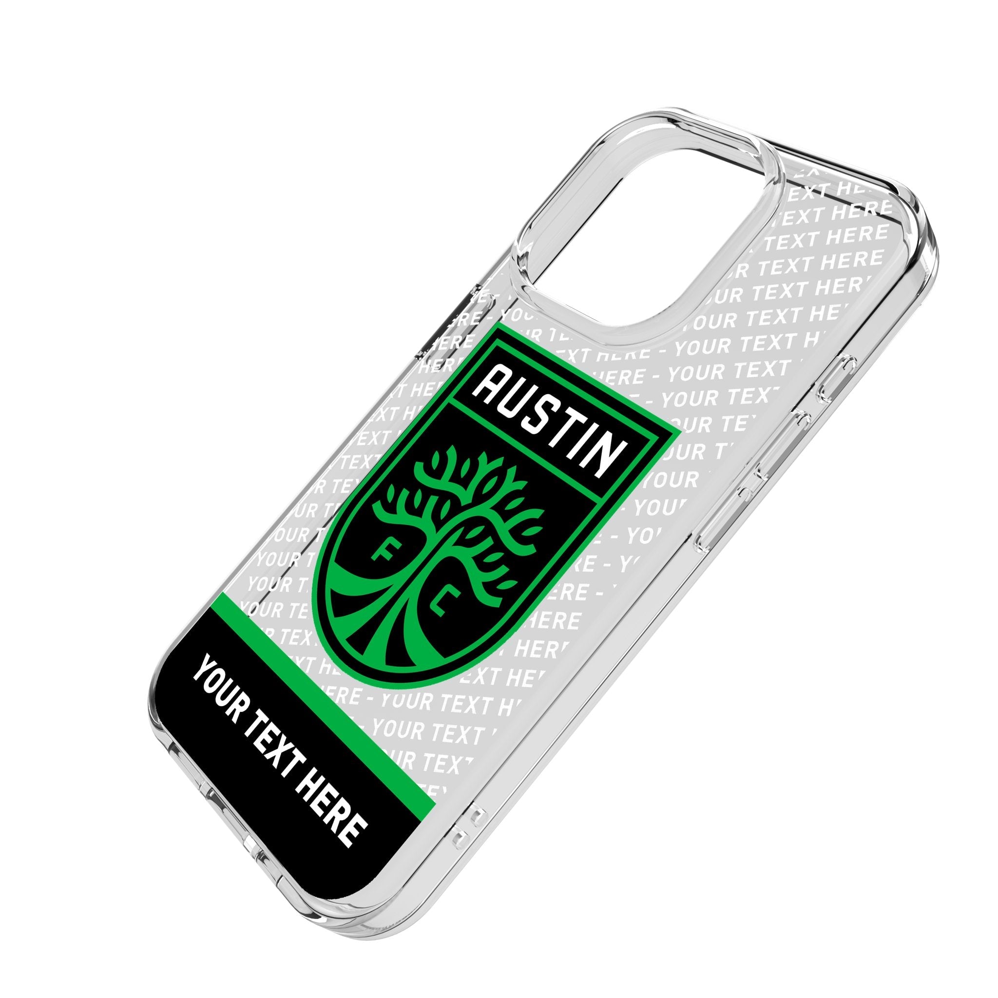 Austin FC Personalized EndZone Plus Clear Phone Case for Apple iPhone