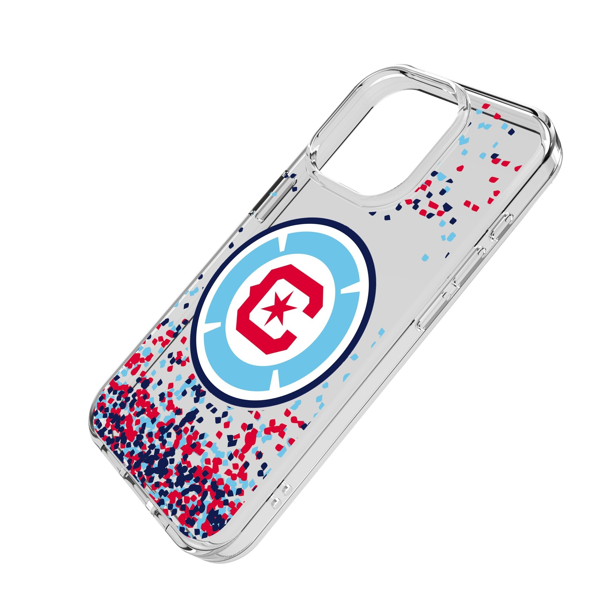 Chicago Fire Confetti Clear Phone Case for Apple iPhone