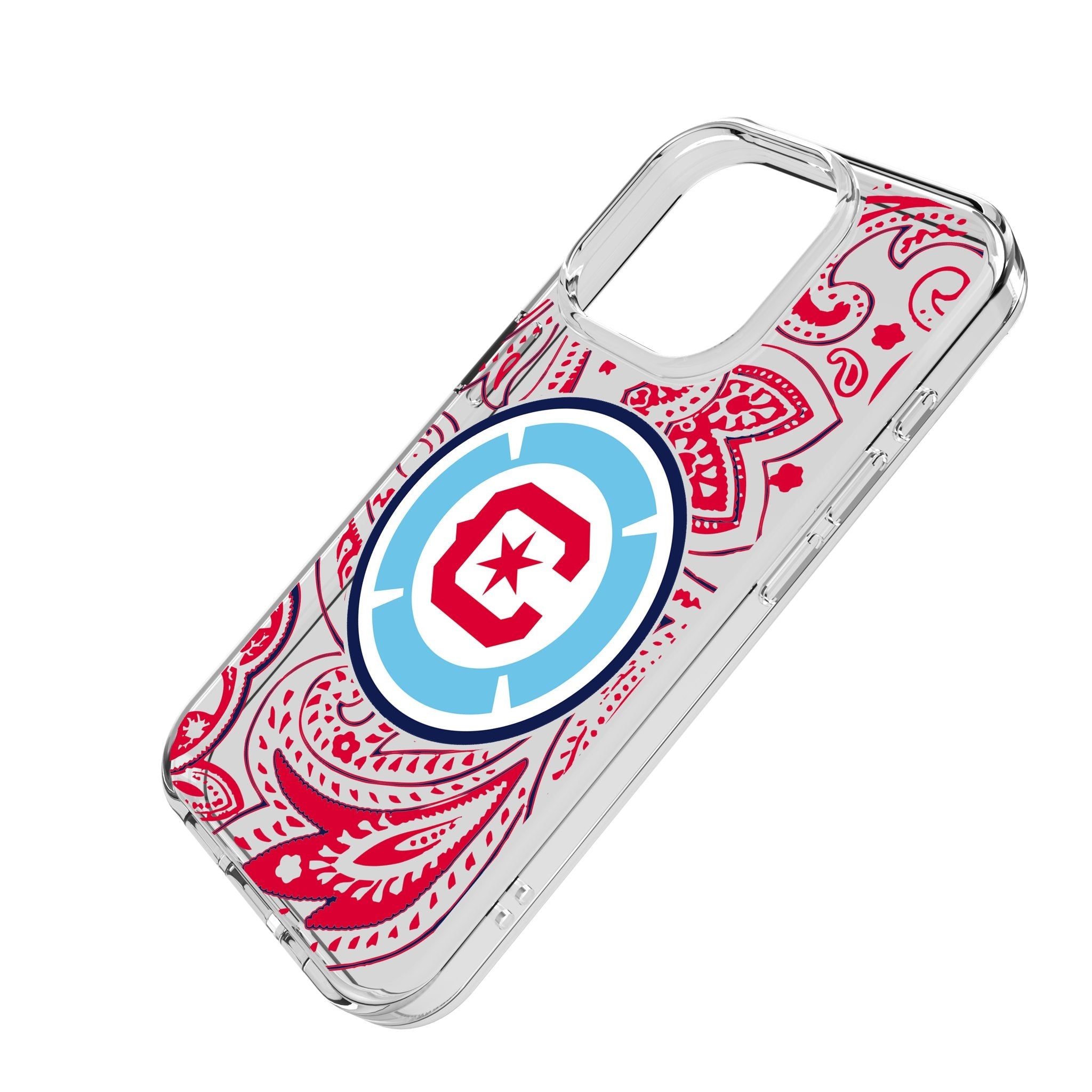 Chicago Fire Paisley Clear Phone Case for Apple iPhone