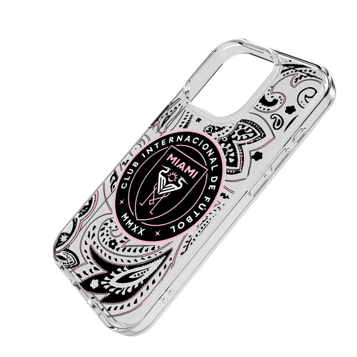 Inter Miami CF Paisley Clear Phone Case for Apple iPhone 2