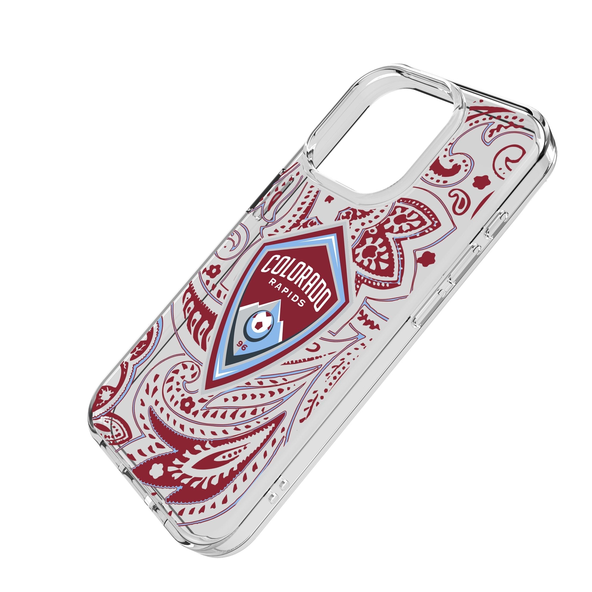 Colorado Rapids Paisley Clear Phone Case for Apple iPhone
