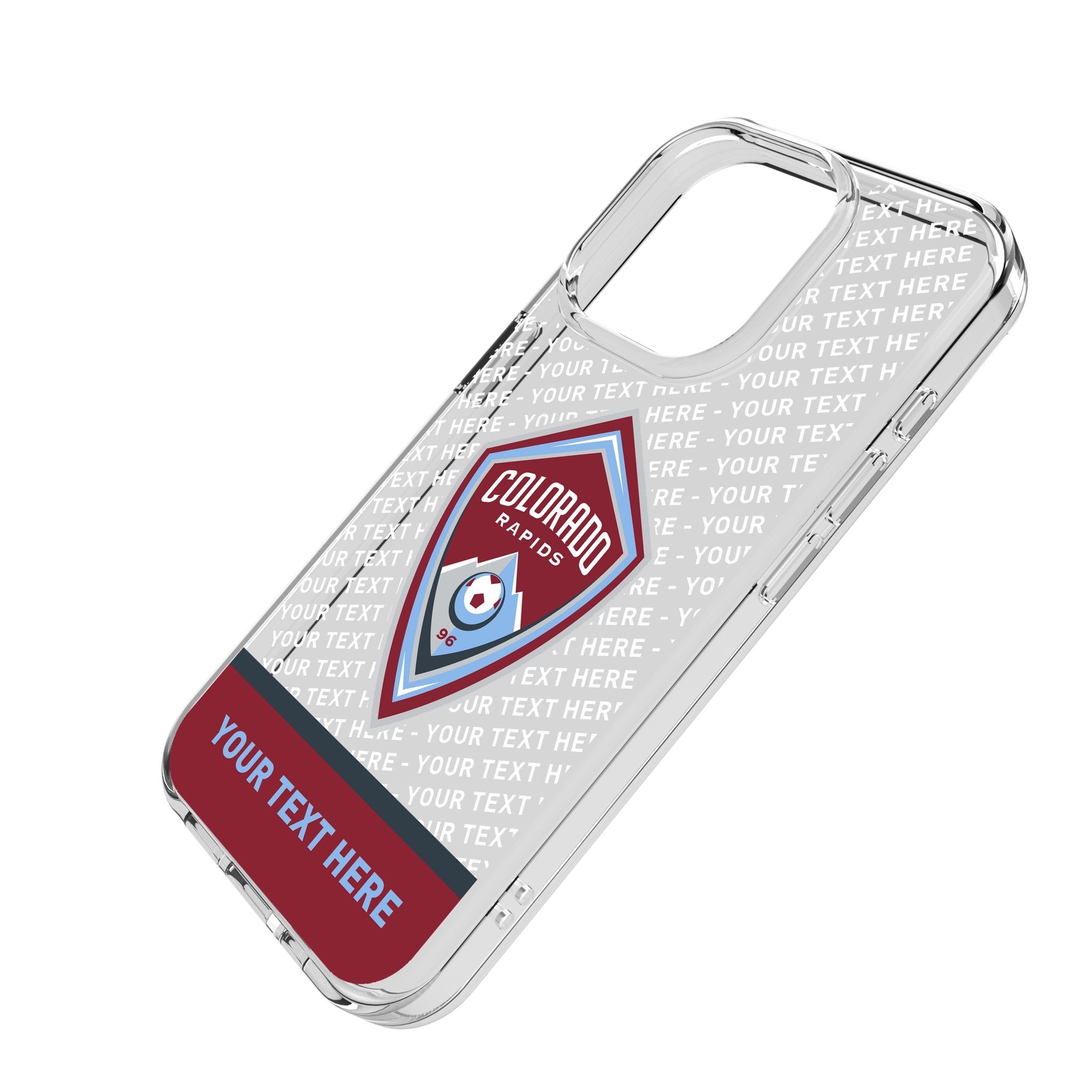 Colorado Rapids Personalized EndZone Plus Clear Phone Case for Apple iPhone
