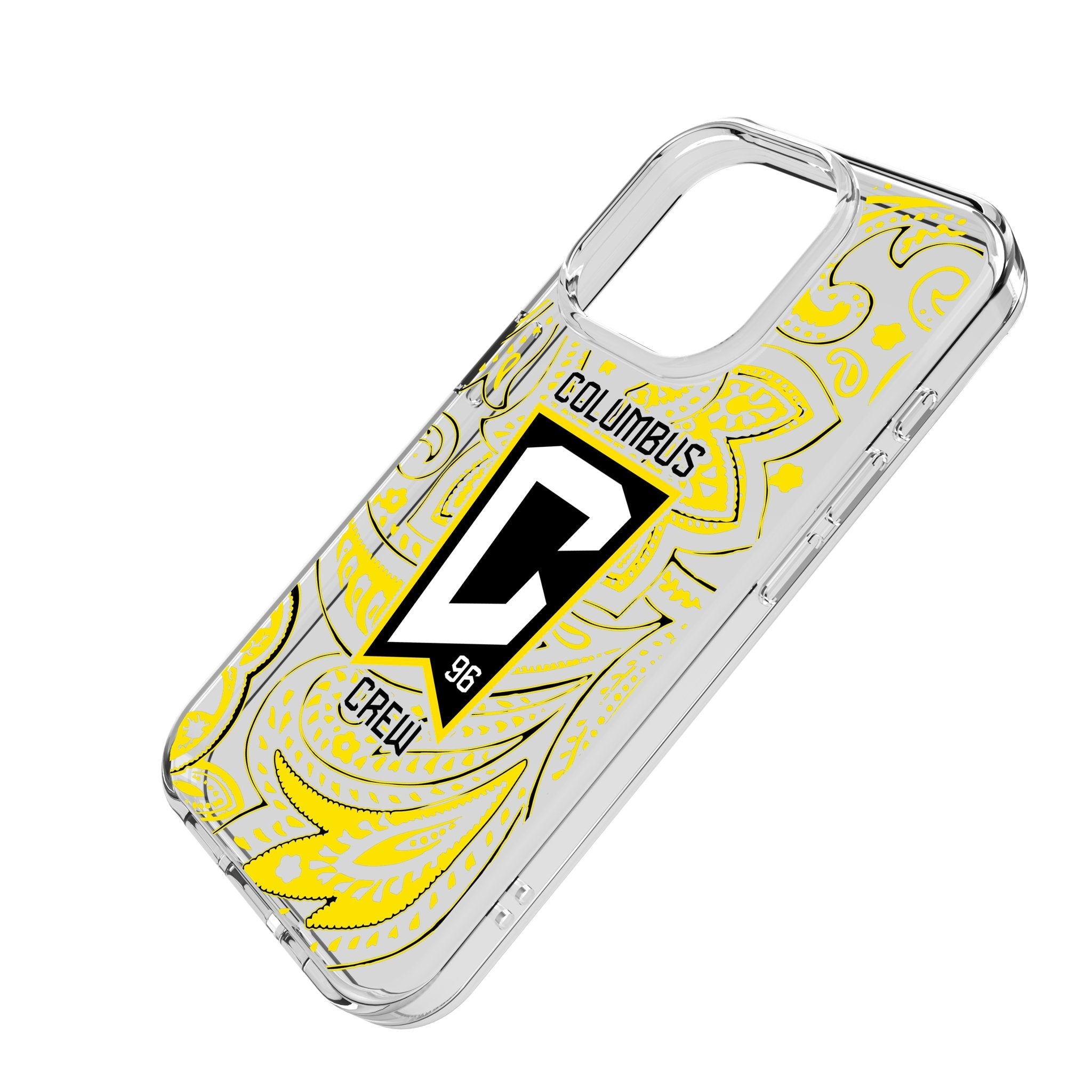 Columbus Crew Paisley Clear Phone Case for Apple iPhone