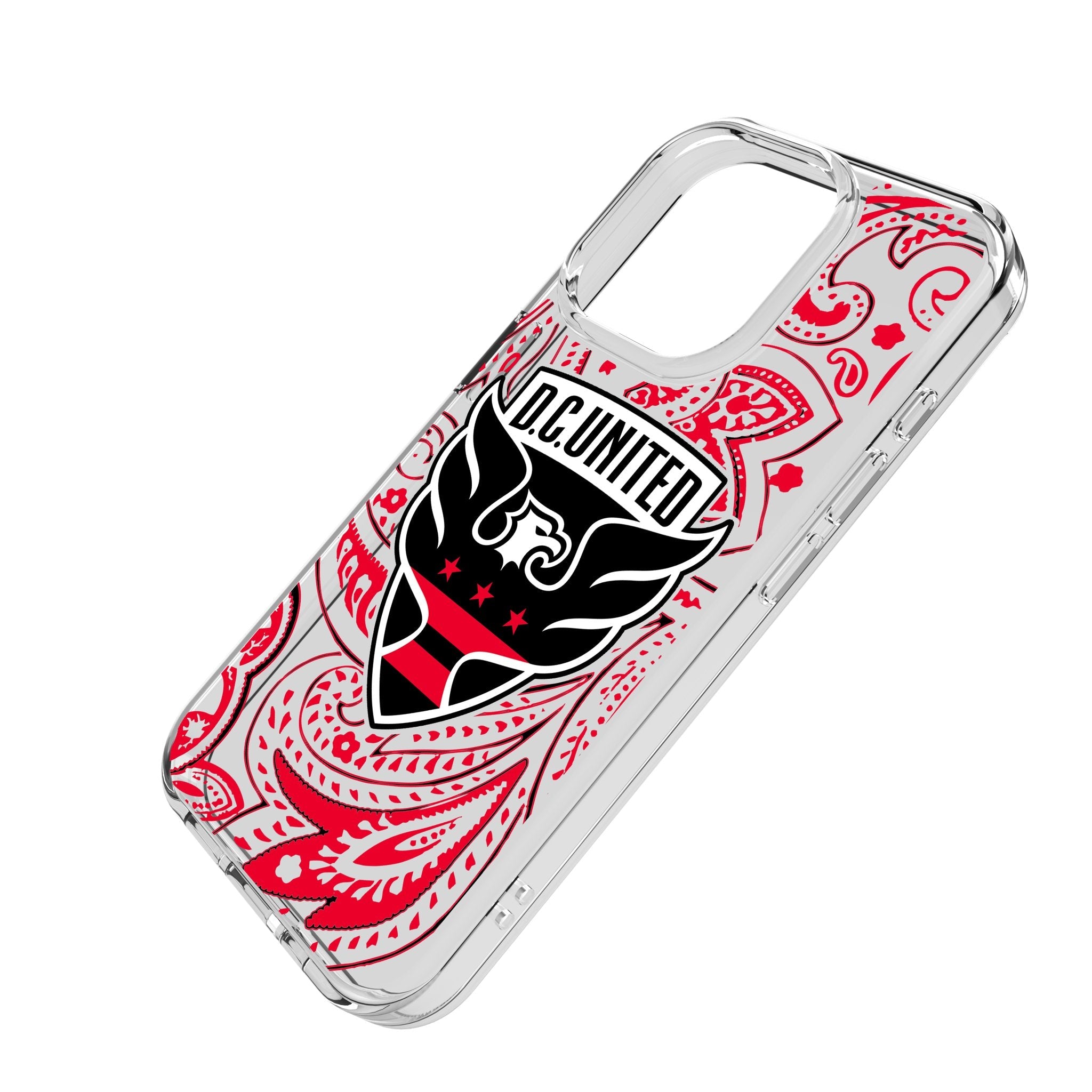 DC United Paisley Clear Phone Case for Apple iPhone