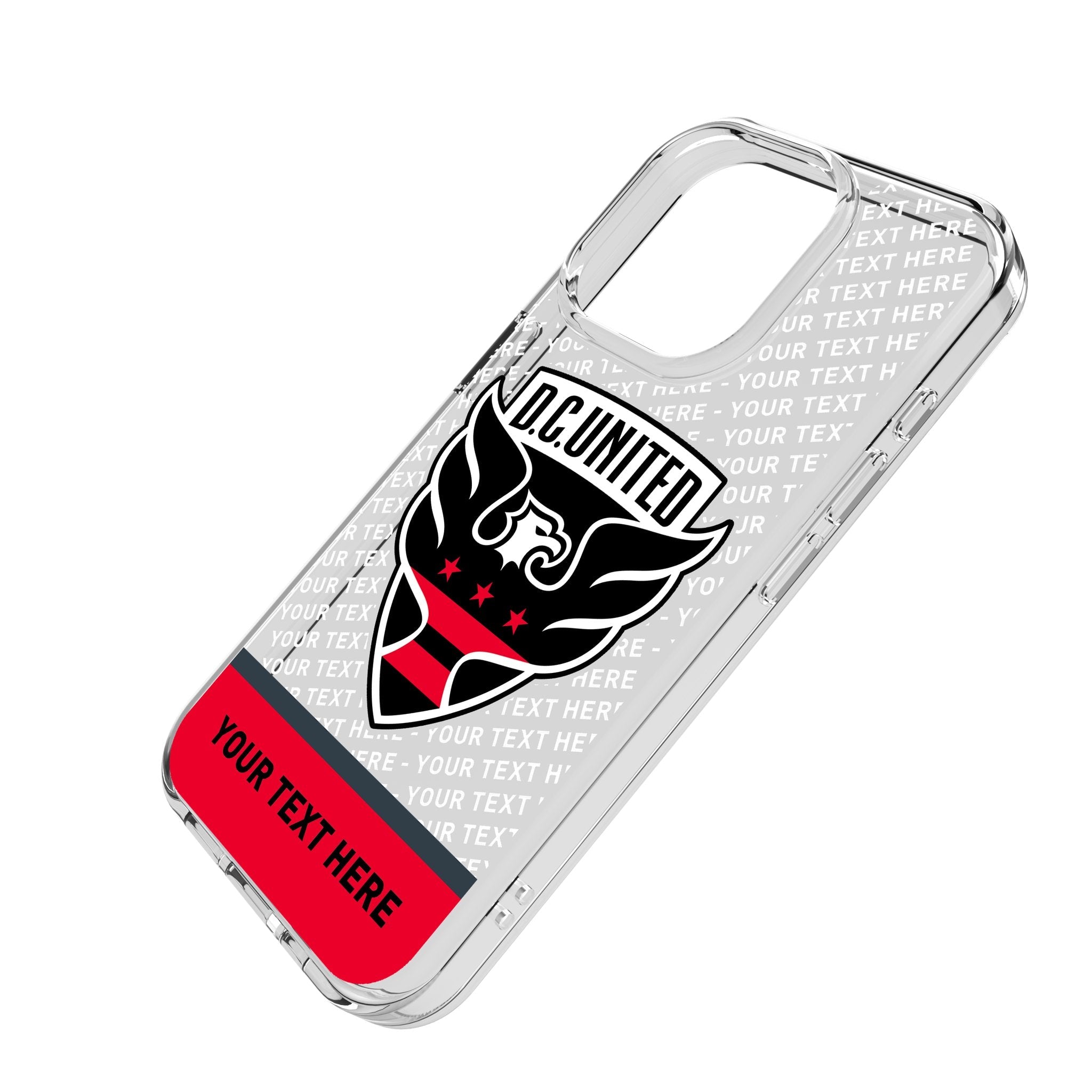 DC United Personalized EndZone Plus Clear Phone Case for Apple iPhone