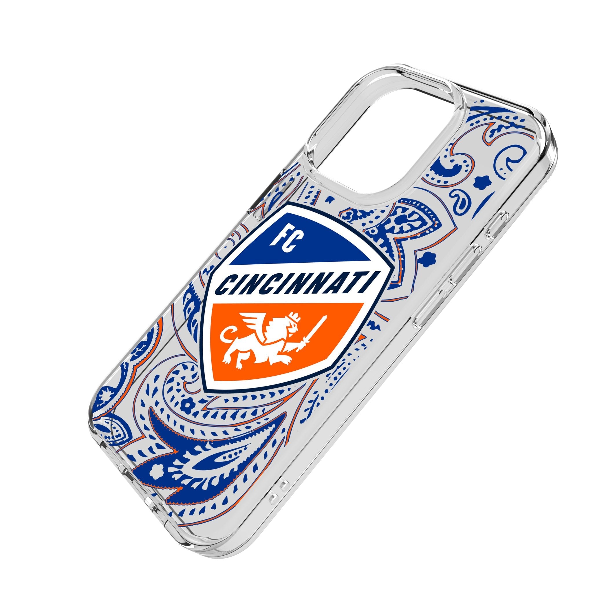 FC Cincinnati Paisley Clear Phone Case for Apple iPhone