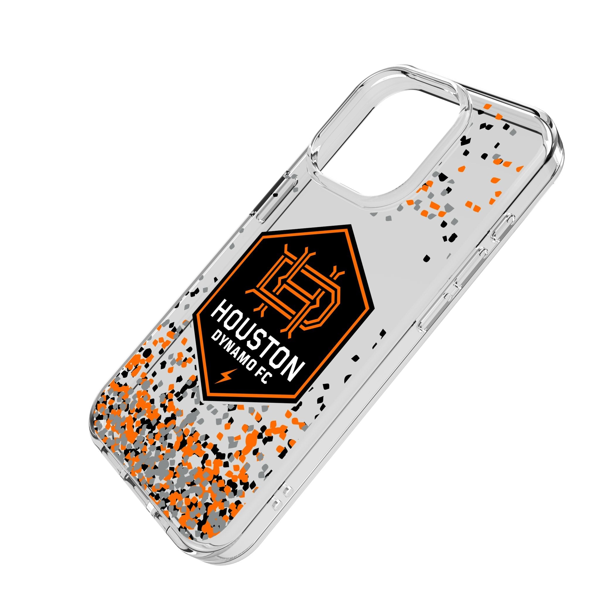 Houston Dynamo Confetti Clear Phone Case for Apple iPhone