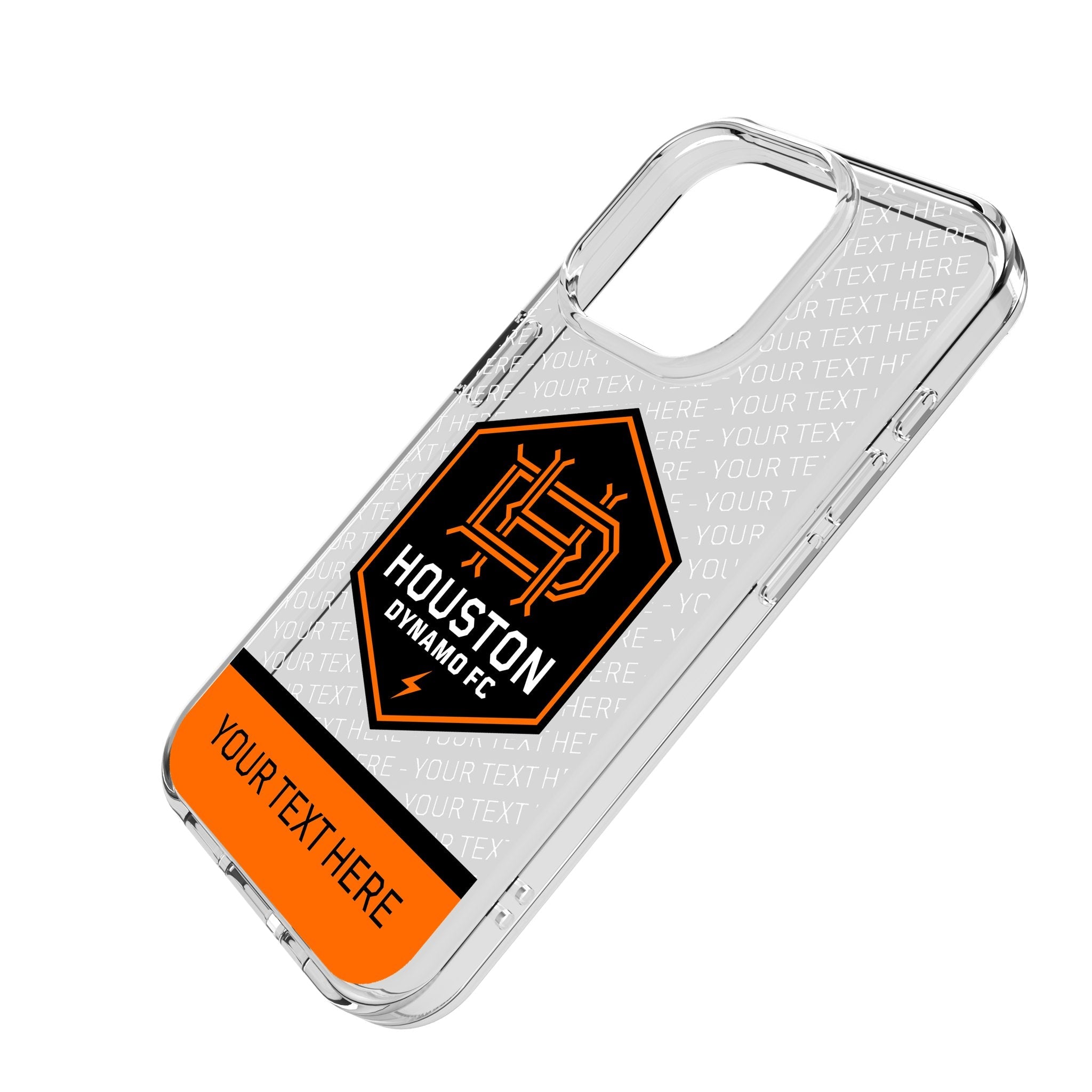 Houston Dynamo Personalized EndZone Plus Clear Phone Case for Apple iPhone