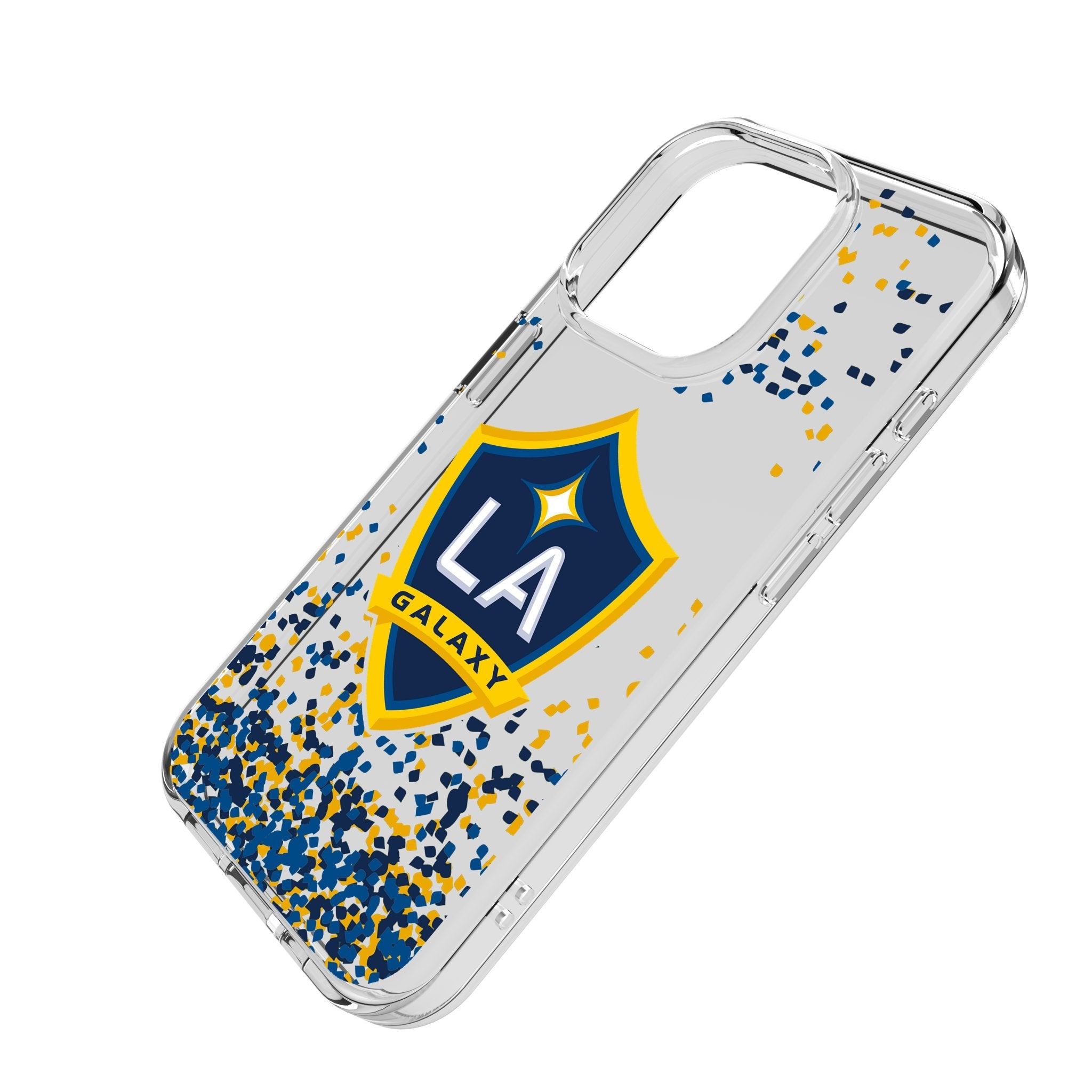 LA Galaxy Confetti Clear Phone Case for Apple iPhone