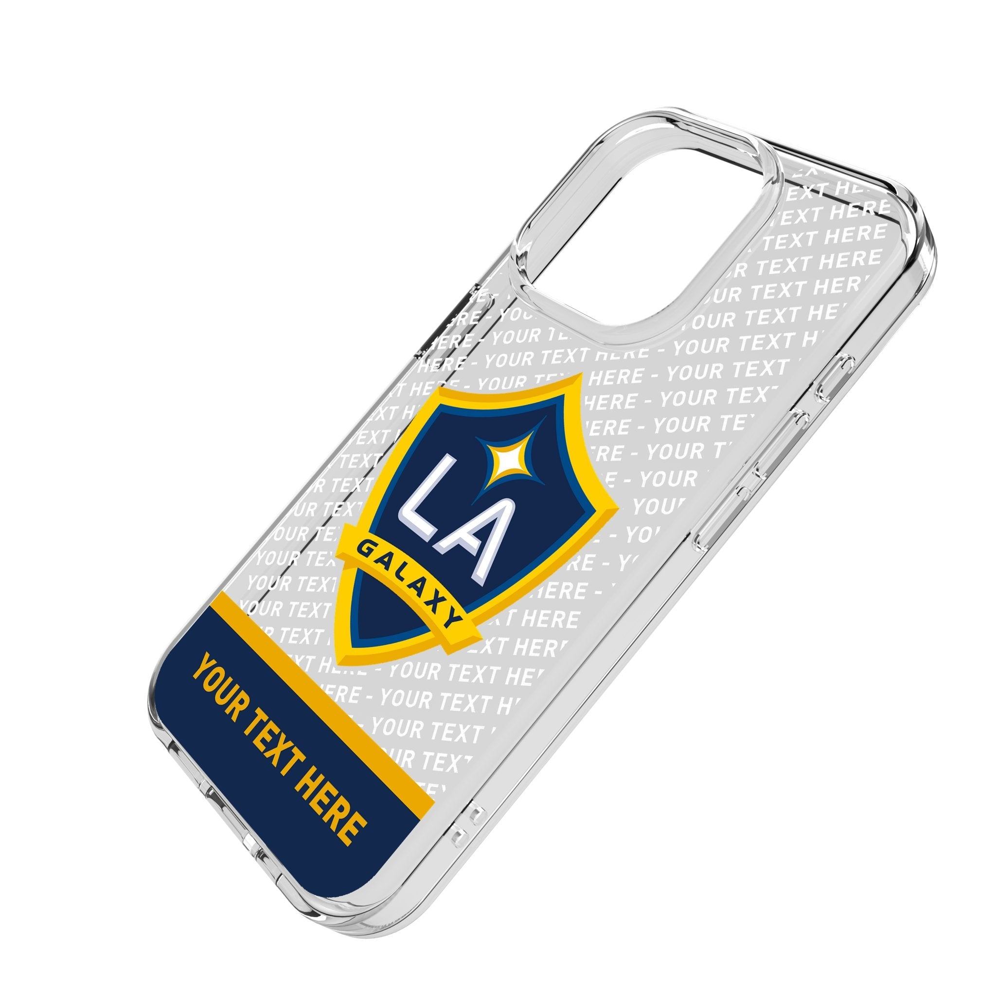 LA Galaxy Personalized EndZone Plus Clear Phone Case for Apple iPhone