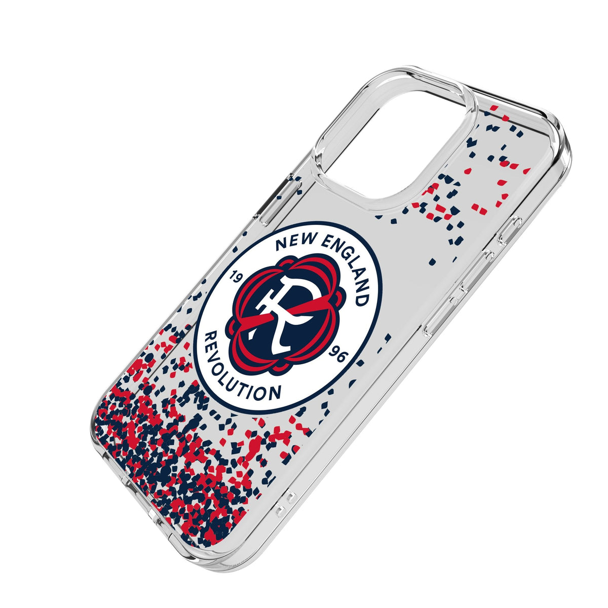 New England Revolution Confetti Clear Phone Case for Apple iPhone 2